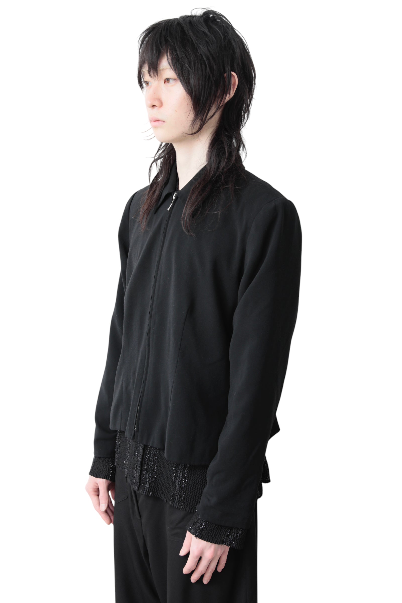 ZIP UP BOXY BLOUSE