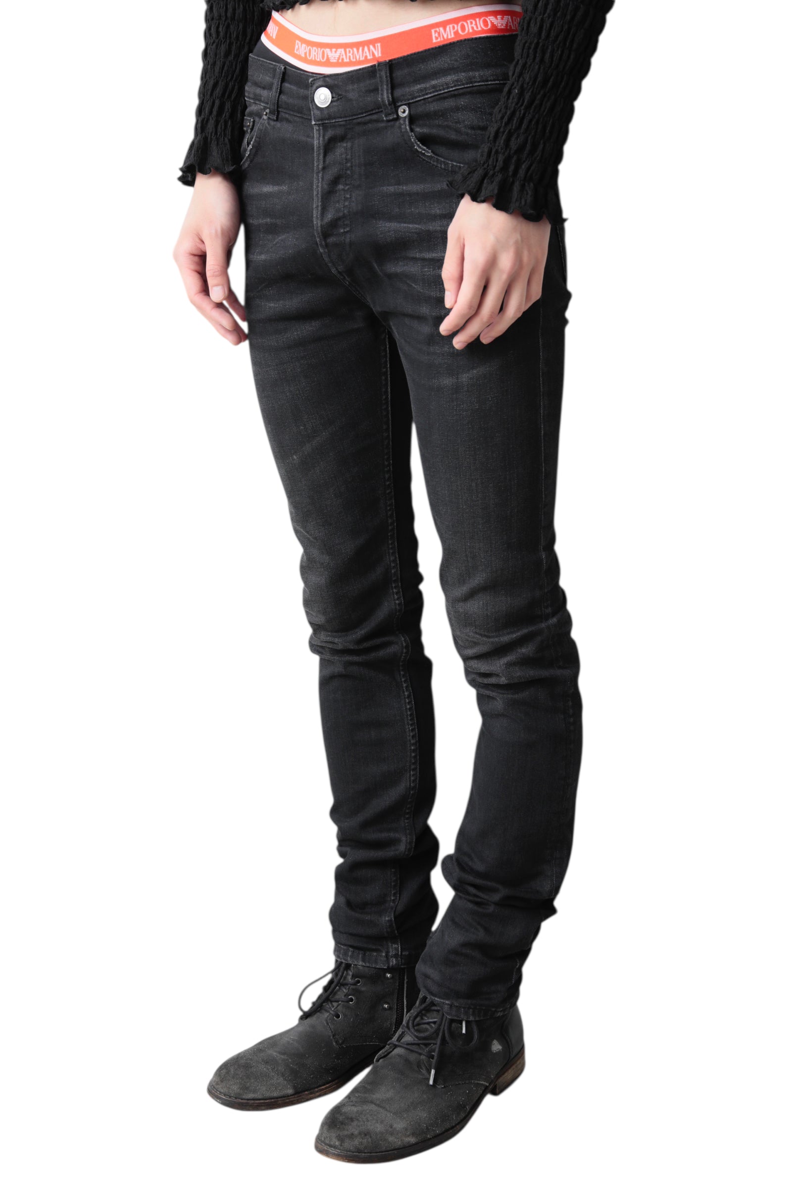 BALENCIAGA  BLACK SKINNY DENIM PANTS