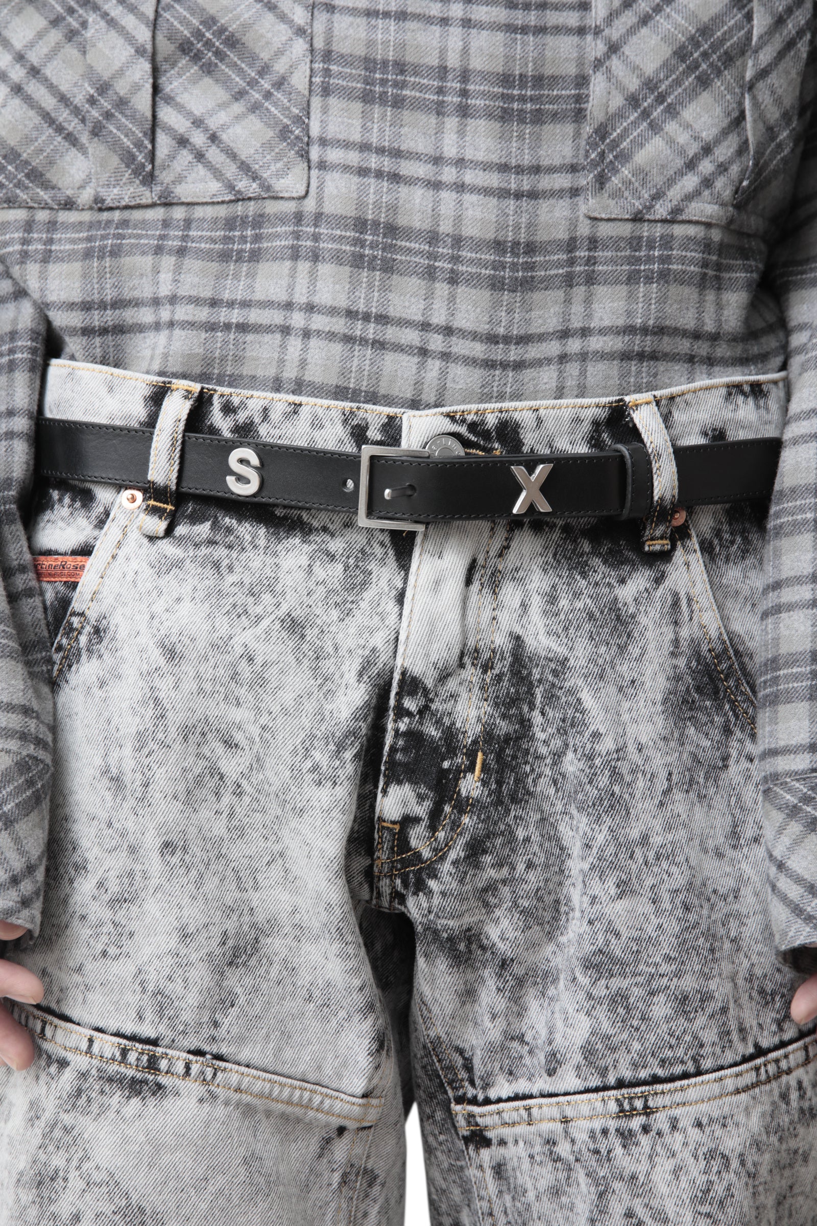 MARTINE ROSE SEX LEATHER BELT