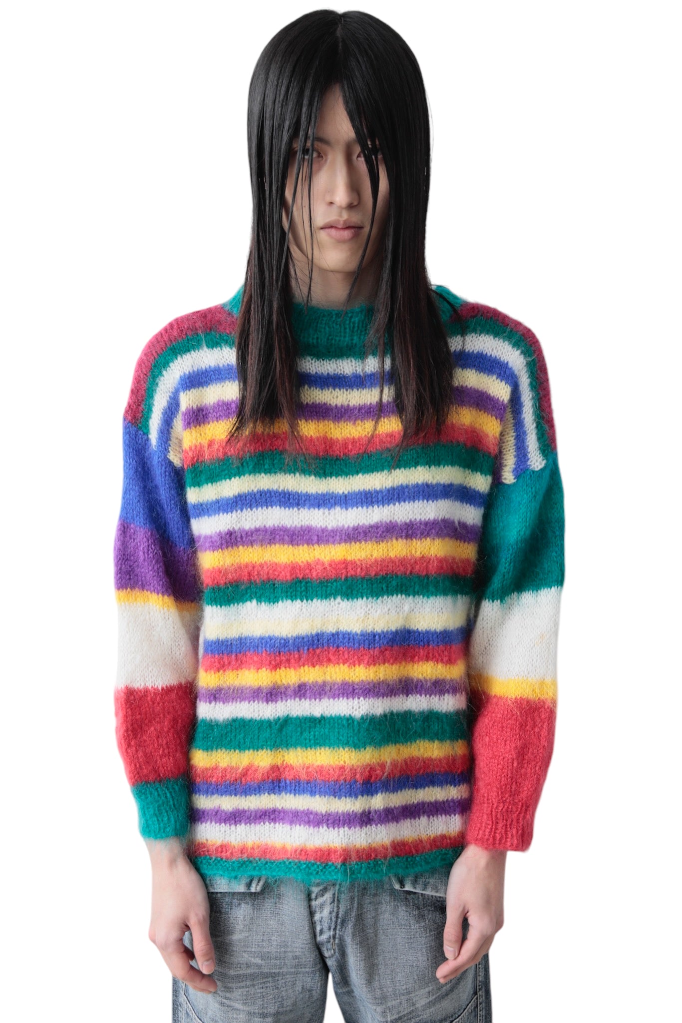 MULTI COLOR MOHAIR SWEATER