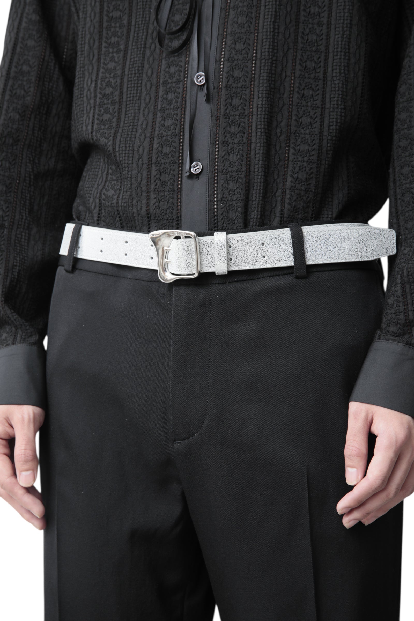 ORIMI FLABBY LEATHER BELT