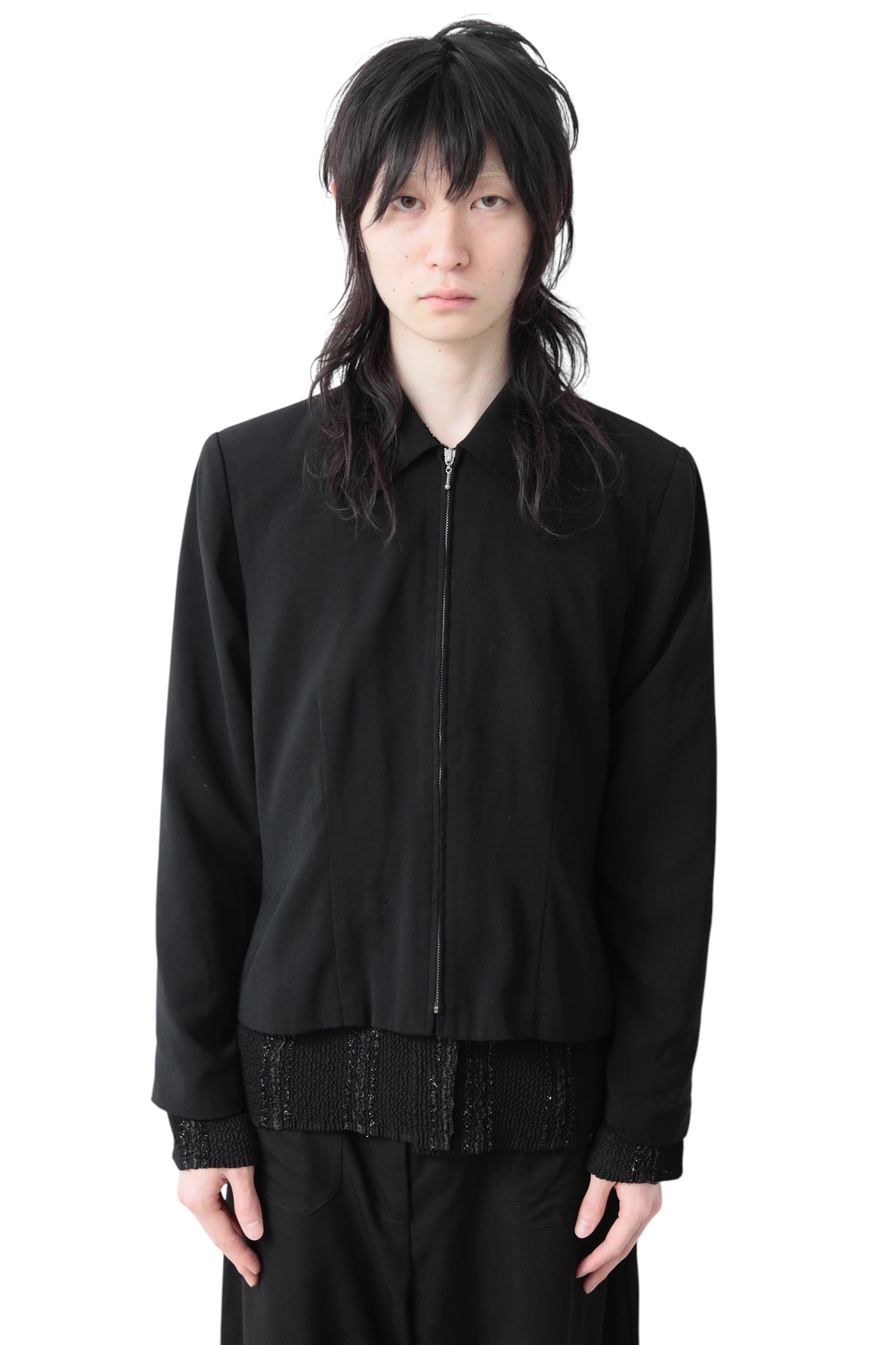 ZIP UP BOXY BLOUSE