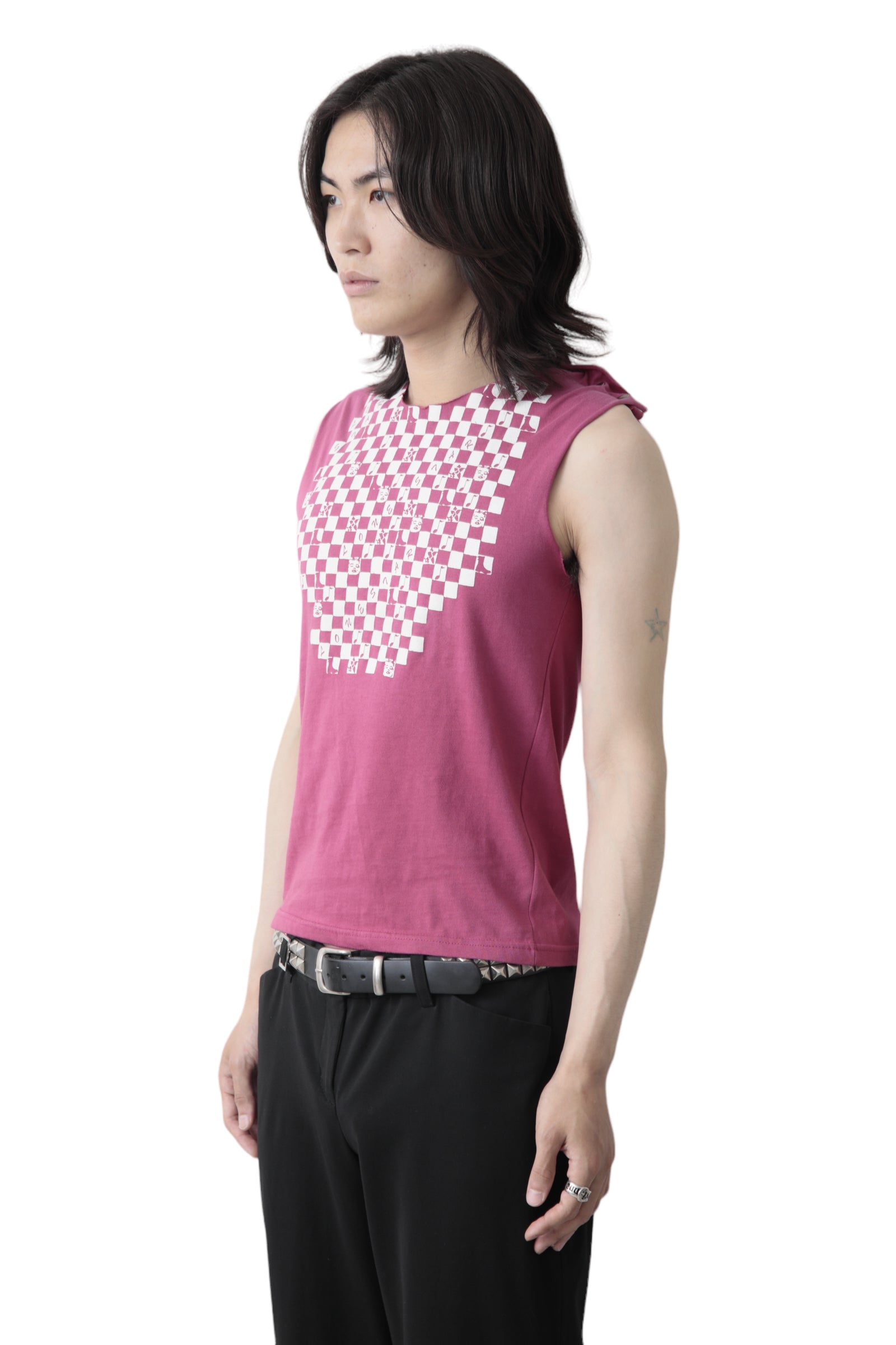 GASPARD YURKIEVICH CHECKER PRINT TANK TOP