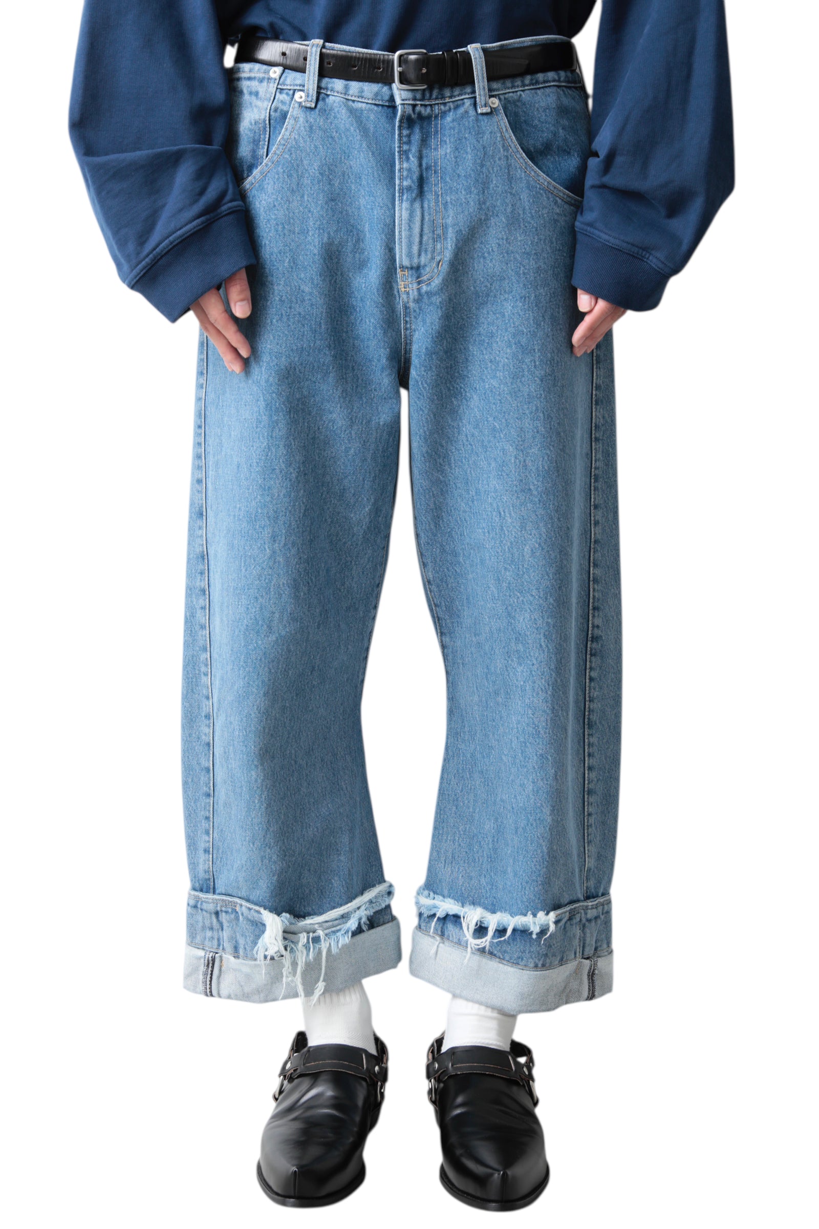 MARINA YEE OVERSIZED DENIM TROUSERS