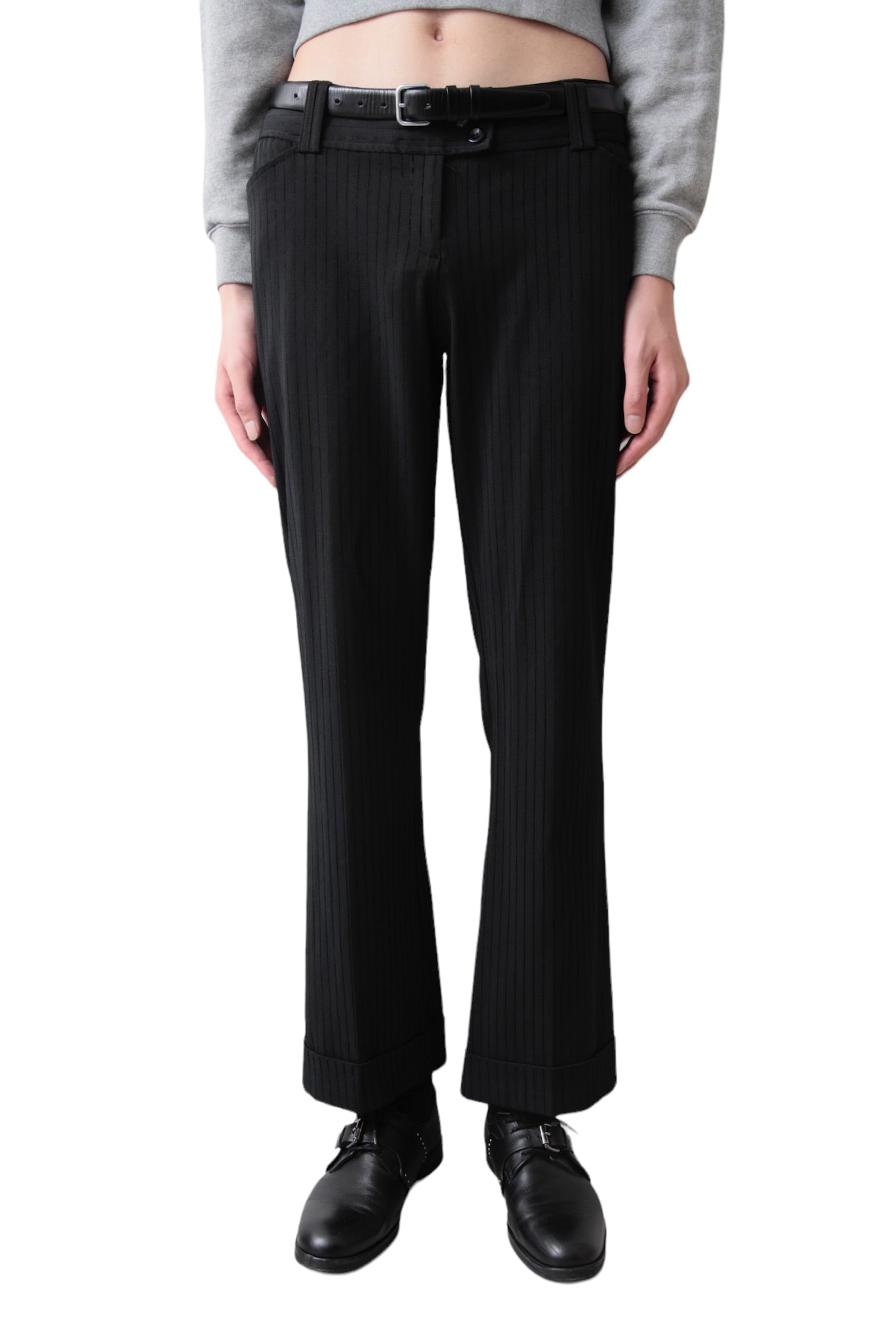 PIN STRIPE FLARE SLACKS