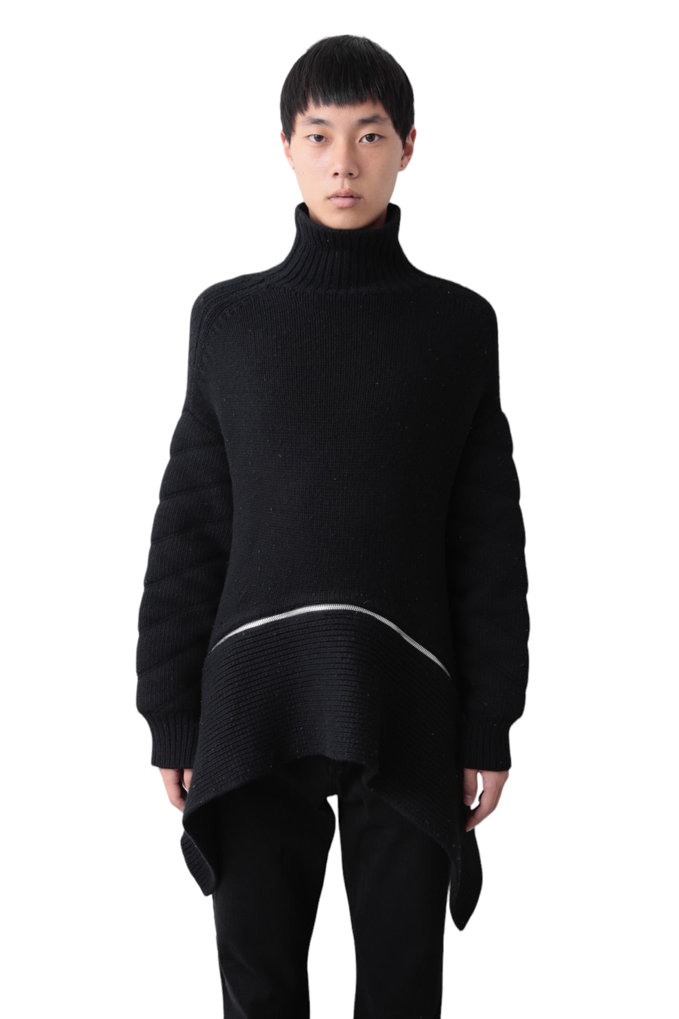 ALEXANDER WANG VOLUME ZIP TURTLENECK SWEATER