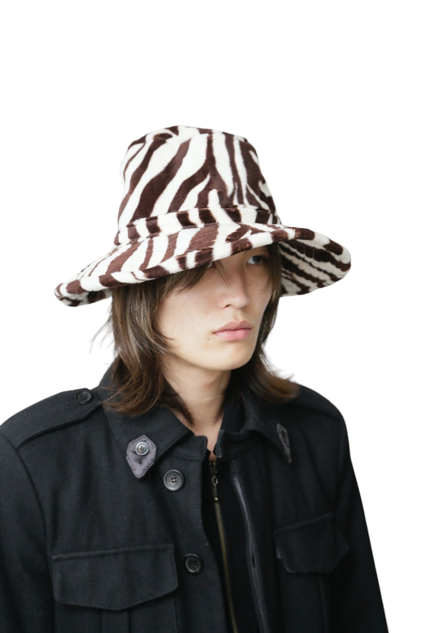 ZEBRA FUR HAT