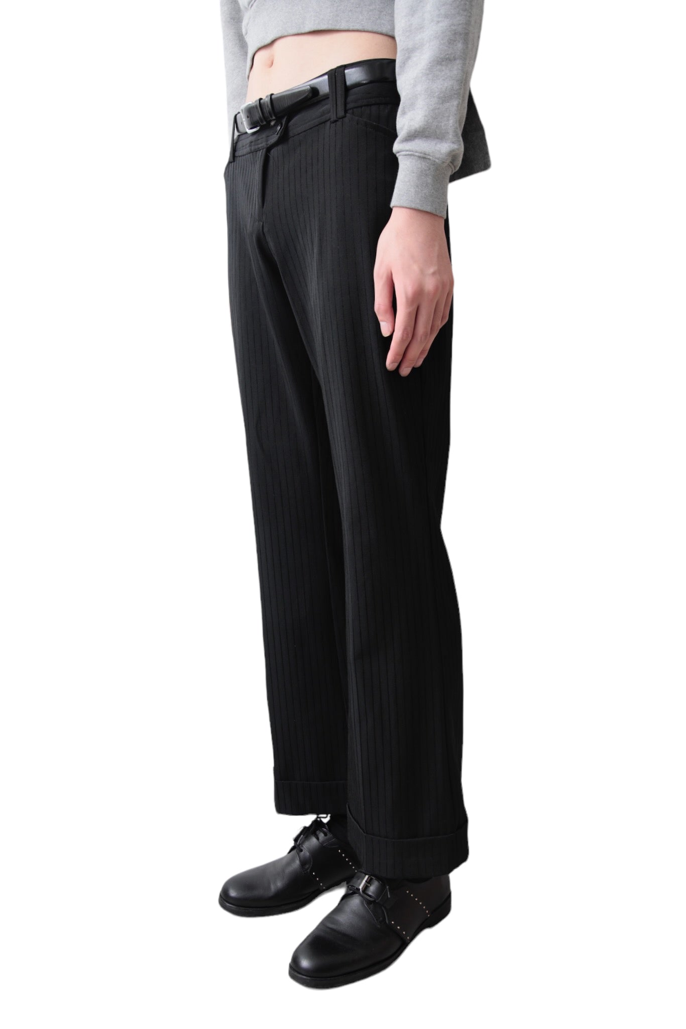 PIN STRIPE FLARE SLACKS