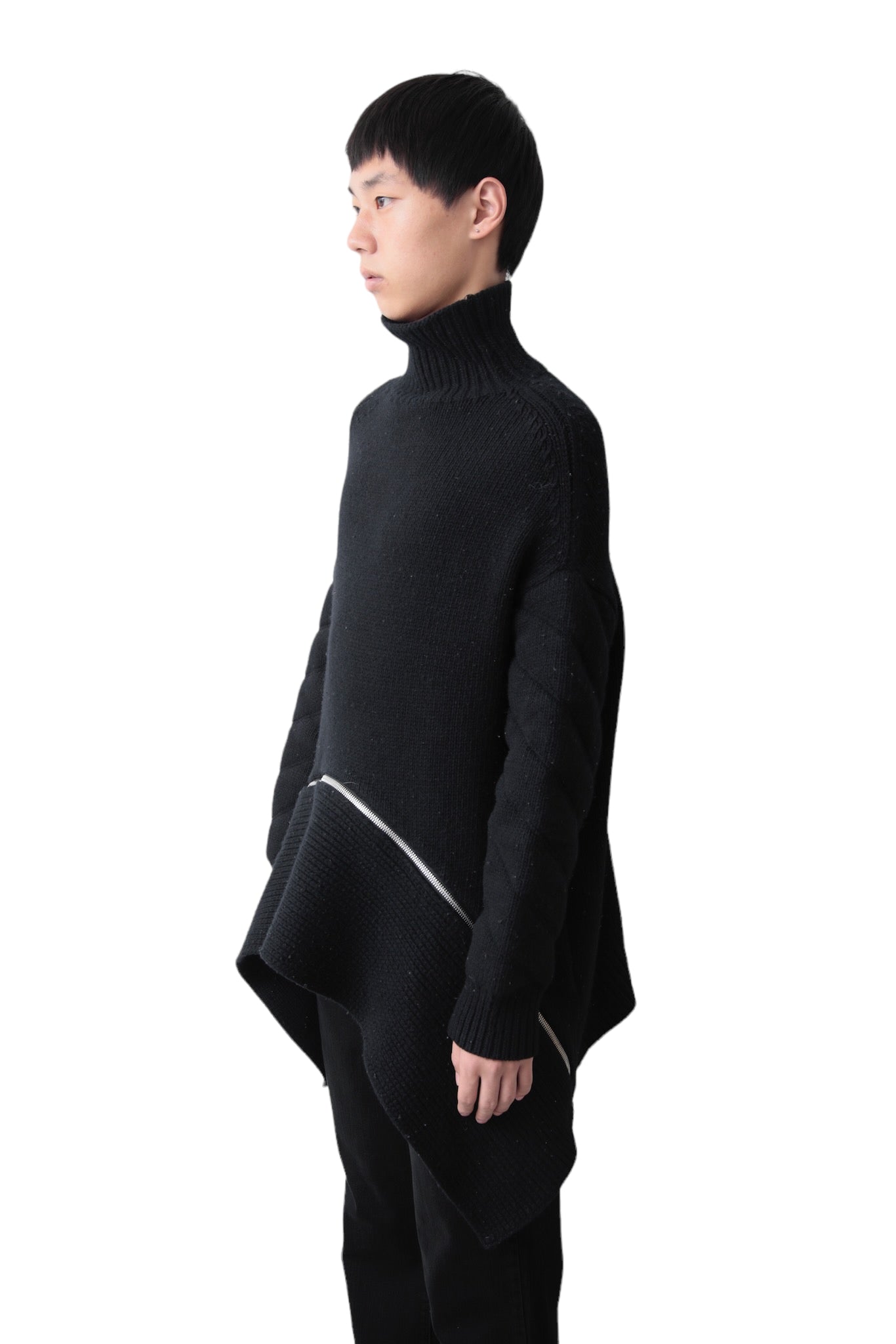 ALEXANDER WANG VOLUME ZIP TURTLENECK SWEATER