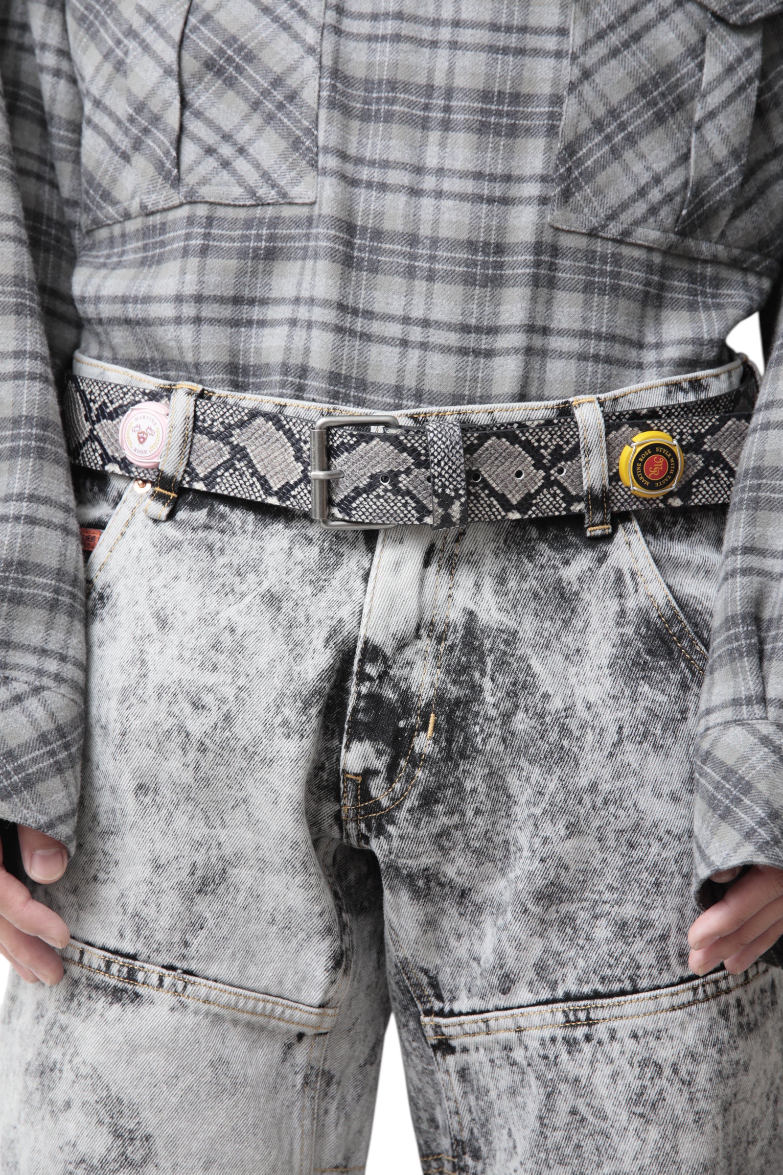 MARTINE ROSE CHAMPAGNE CAP CLASSIC BELT