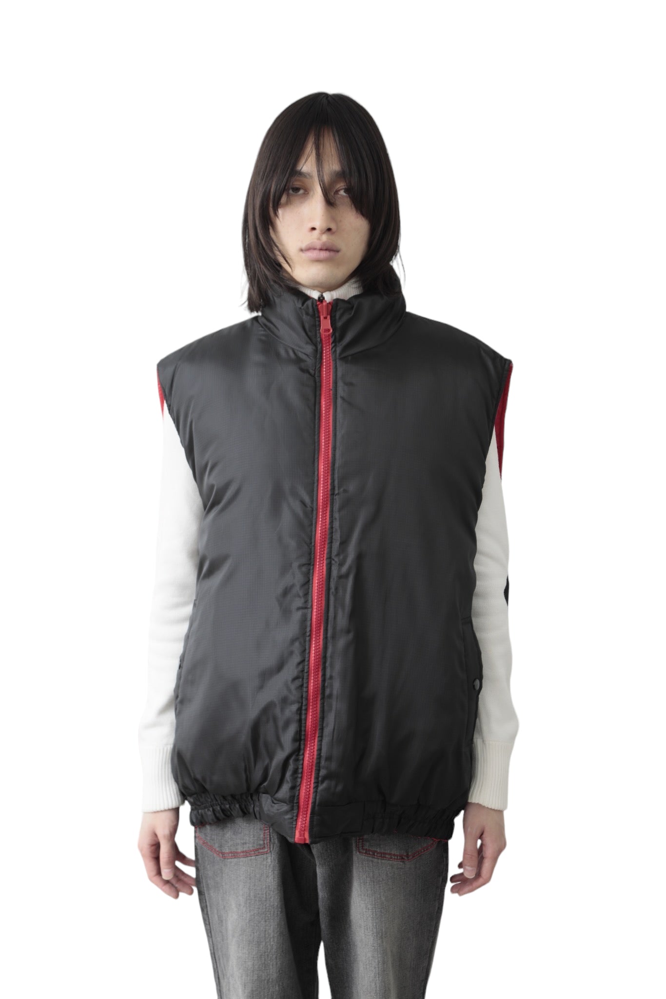 REVERSIBLE BICOLOR LOOSE PUFFER VEST