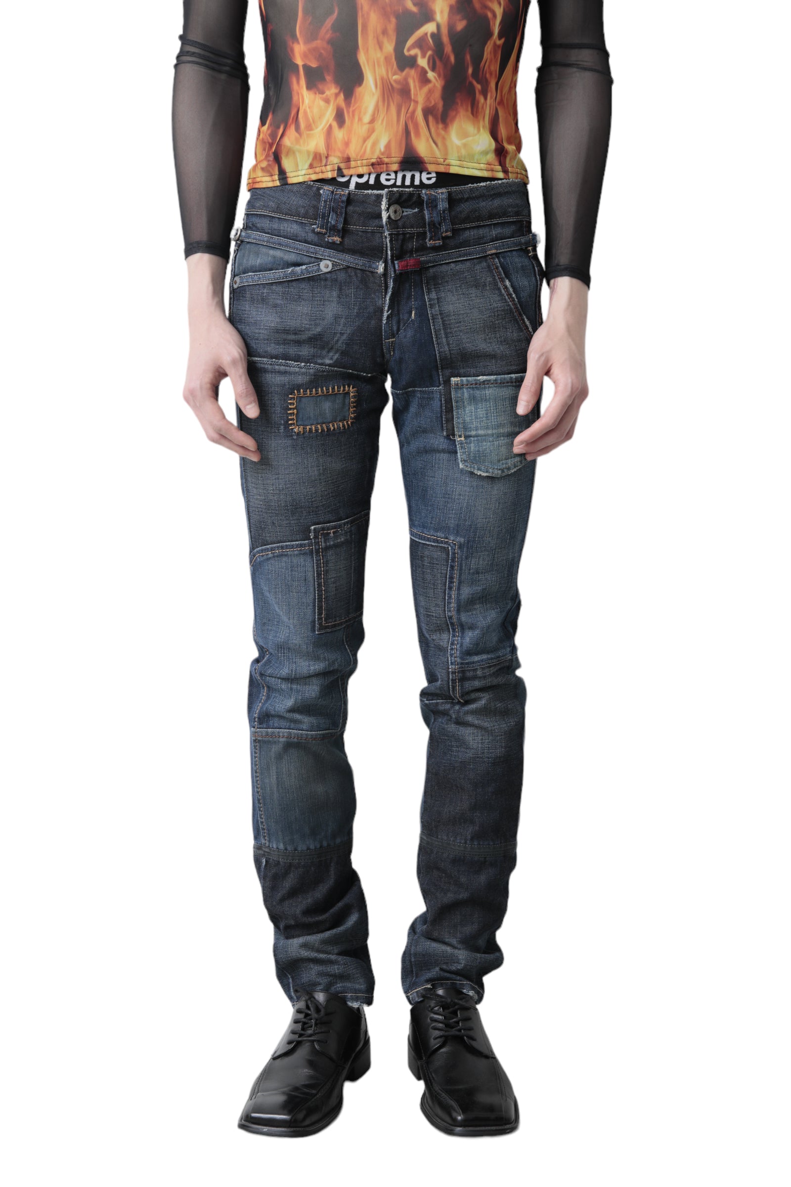 MARITHE + FRANCOIS GIRBAUD CRAFT TIGHT JEANS