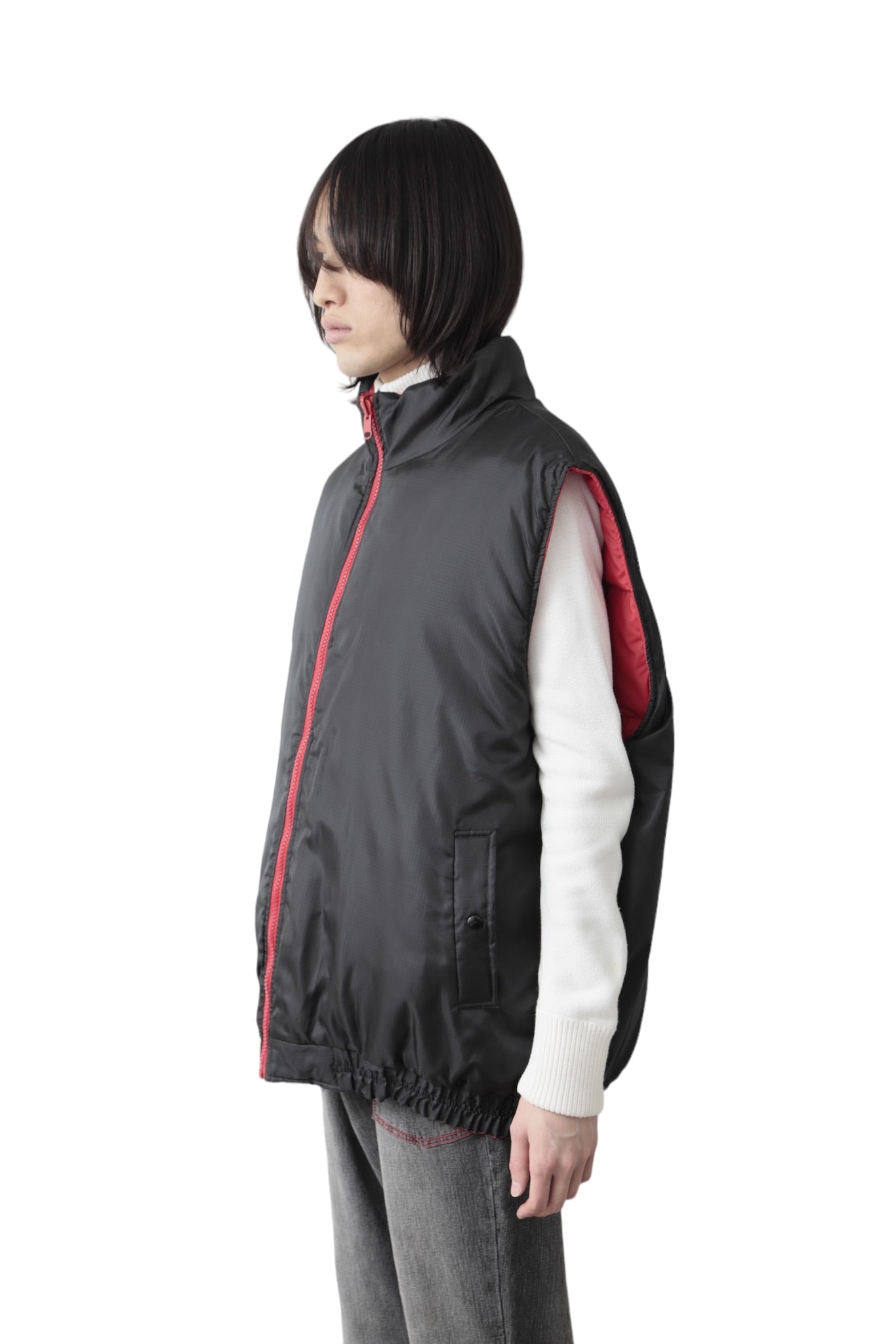 REVERSIBLE BICOLOR LOOSE PUFFER VEST