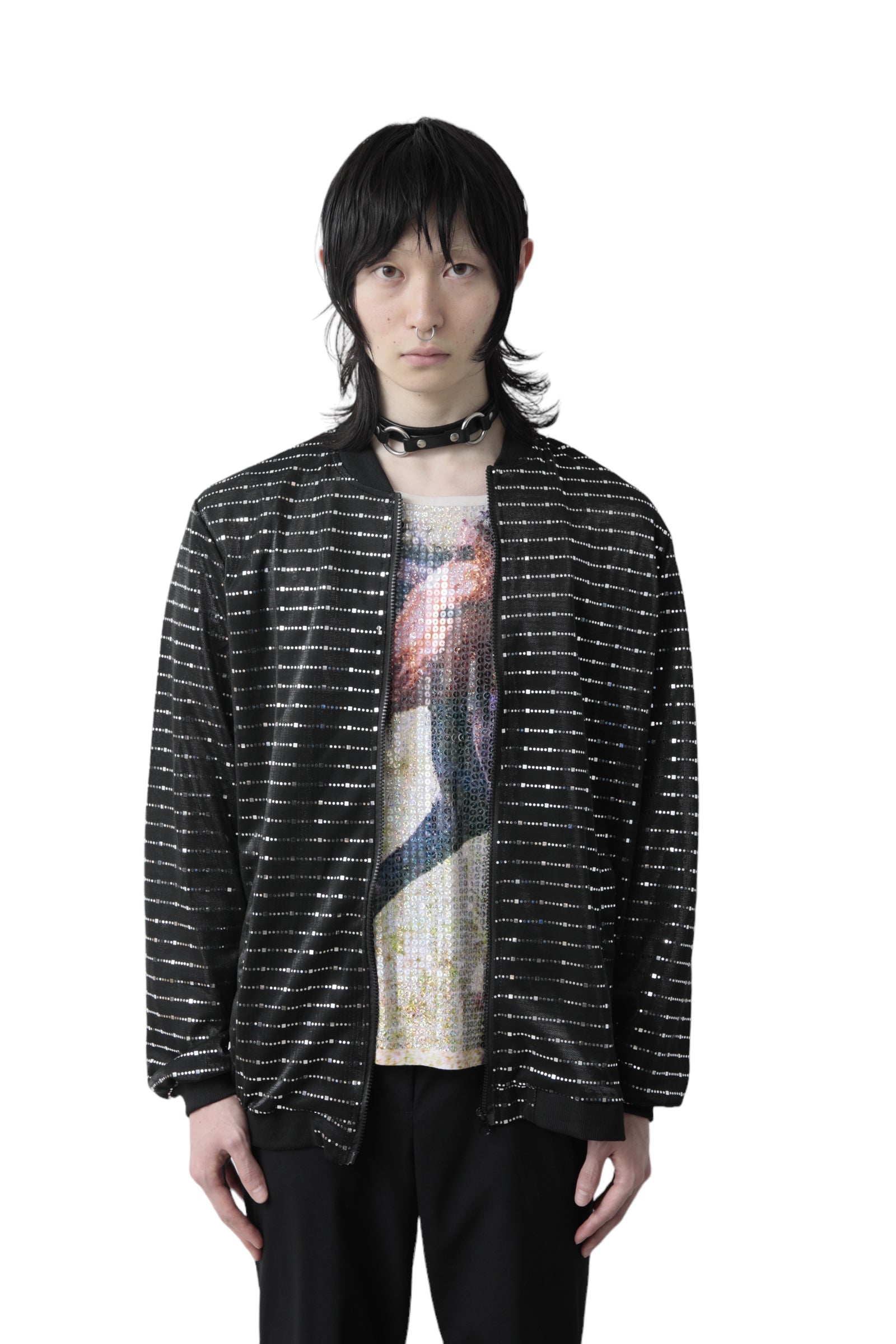 METALLIC BORDER BLOUSON