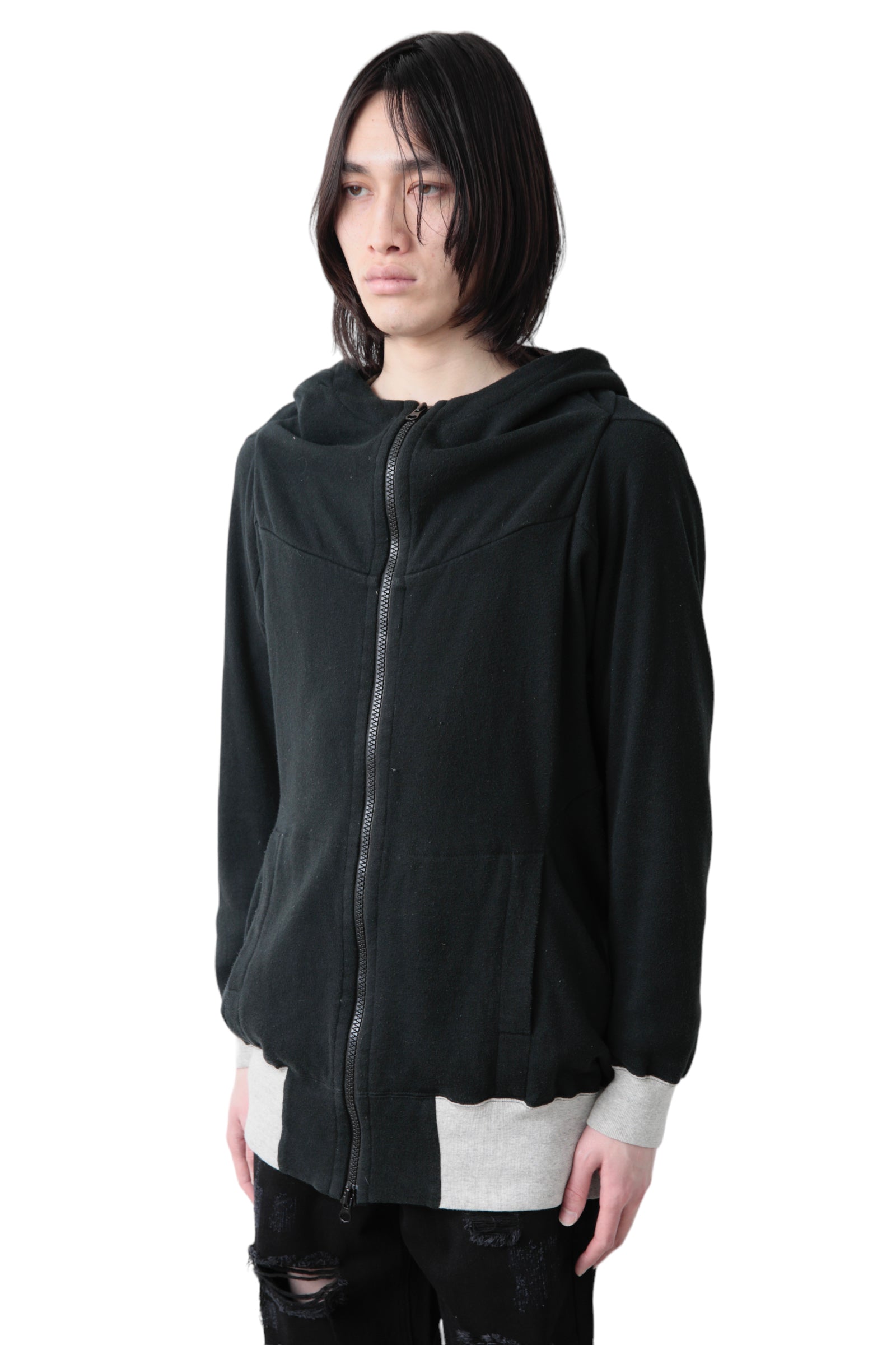 BERNHARD WILLHELM DEFORMATION ZIP UP HOODIE