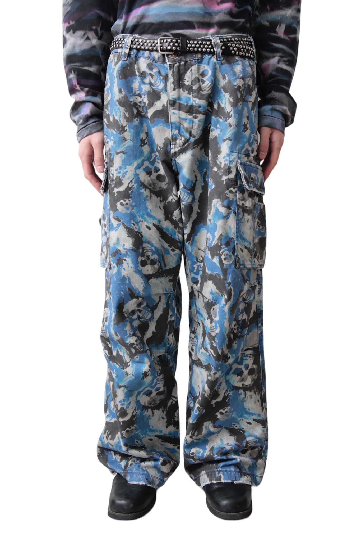 ERL UNISEX SKULL CARGO PANTS