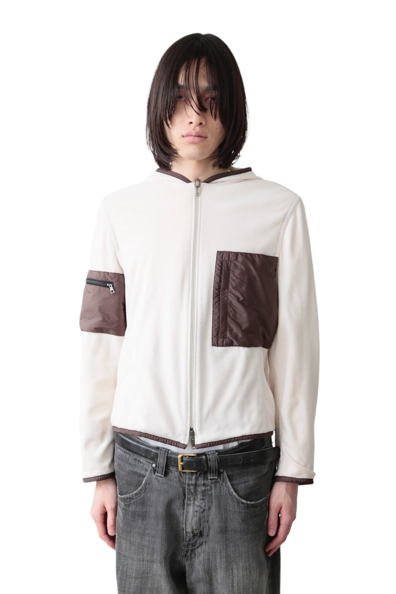 NIEL BARRET NYLON POCKET HOODIE