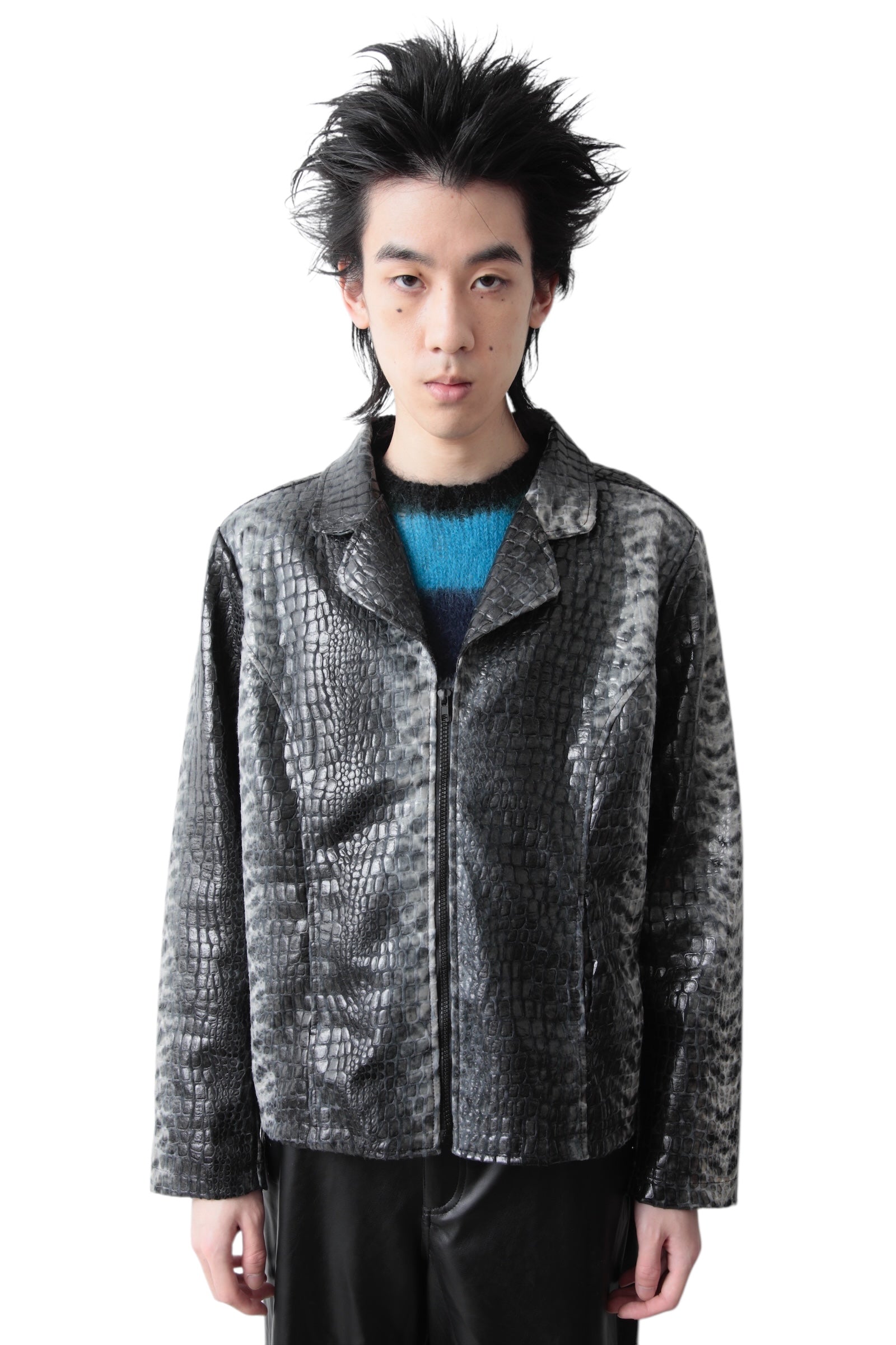CROCODILE PVC ZIP UP JACKET