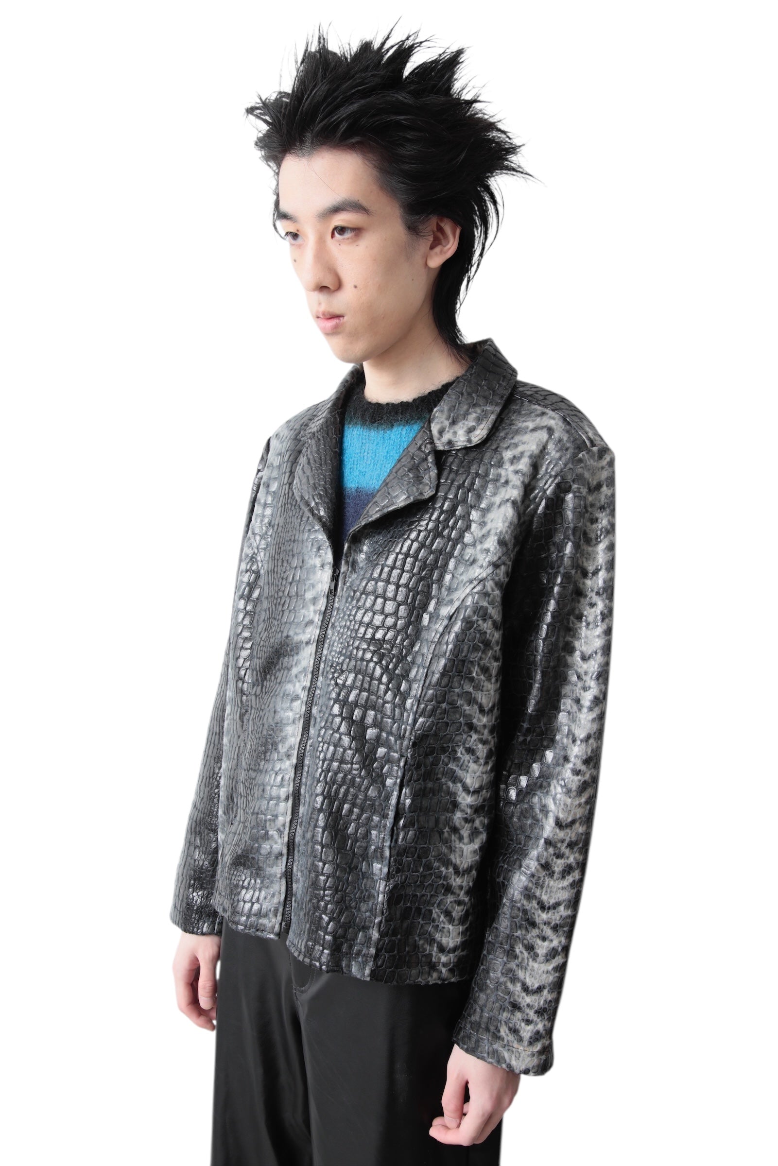 CROCODILE PVC ZIP UP JACKET