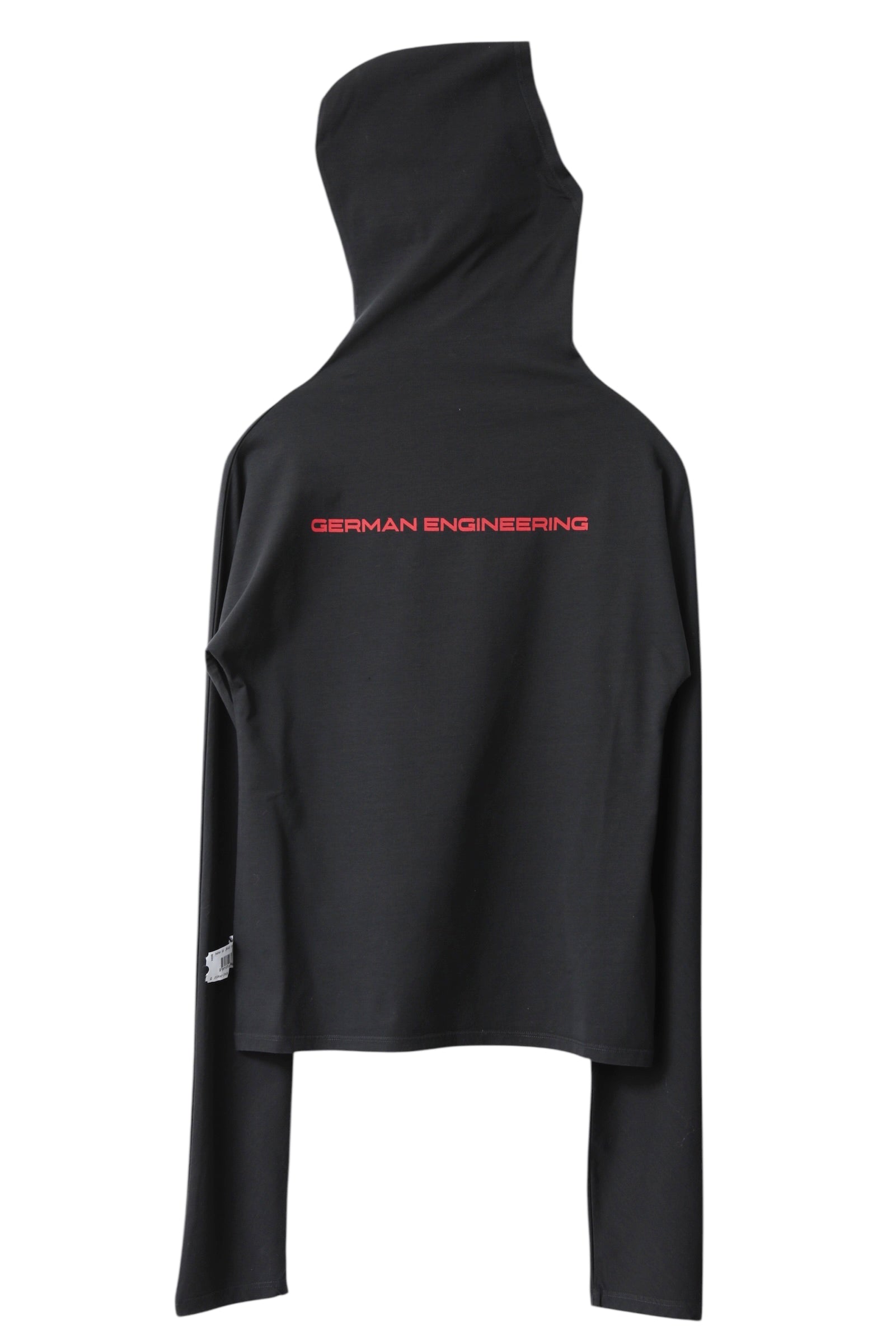 PROTOTYPES STRETCH COTTON BLACK TWISTED HOODIE