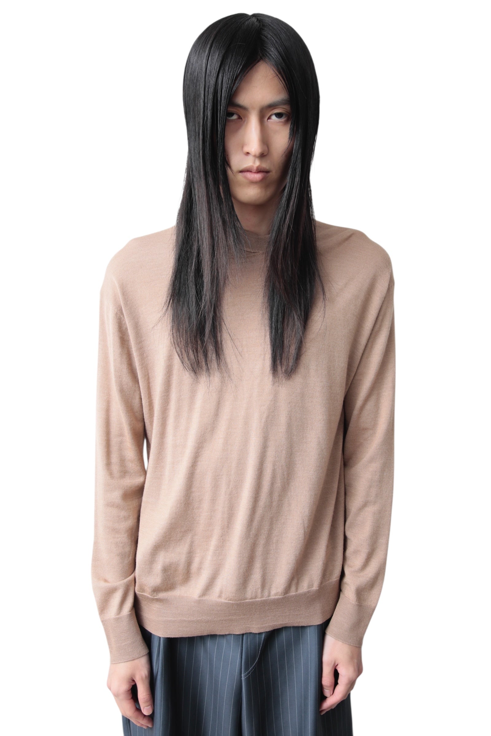 CALVIN KLEIN 205W39NYC BIJOU SLIT NECK SWEATER