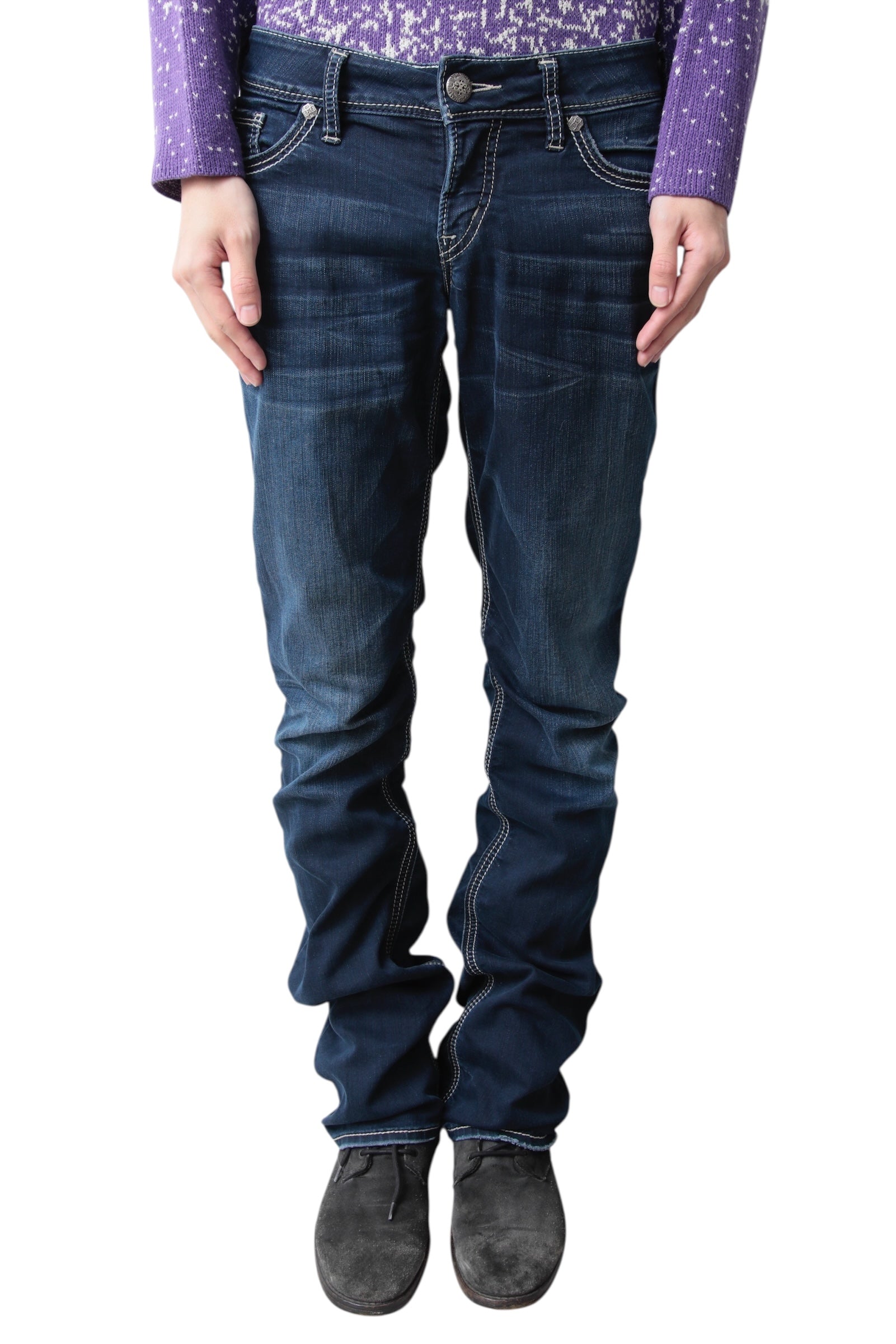 LOW RISE FLARE DENIM PANTS