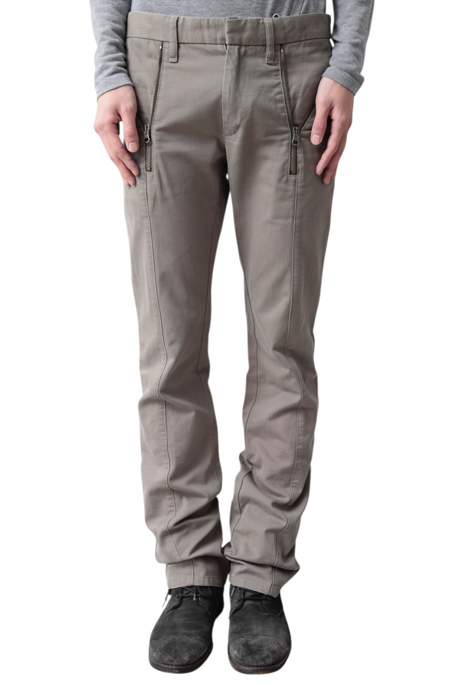 MCQ ZIP POCKETS CORDUROY STRAIGHT PANTS