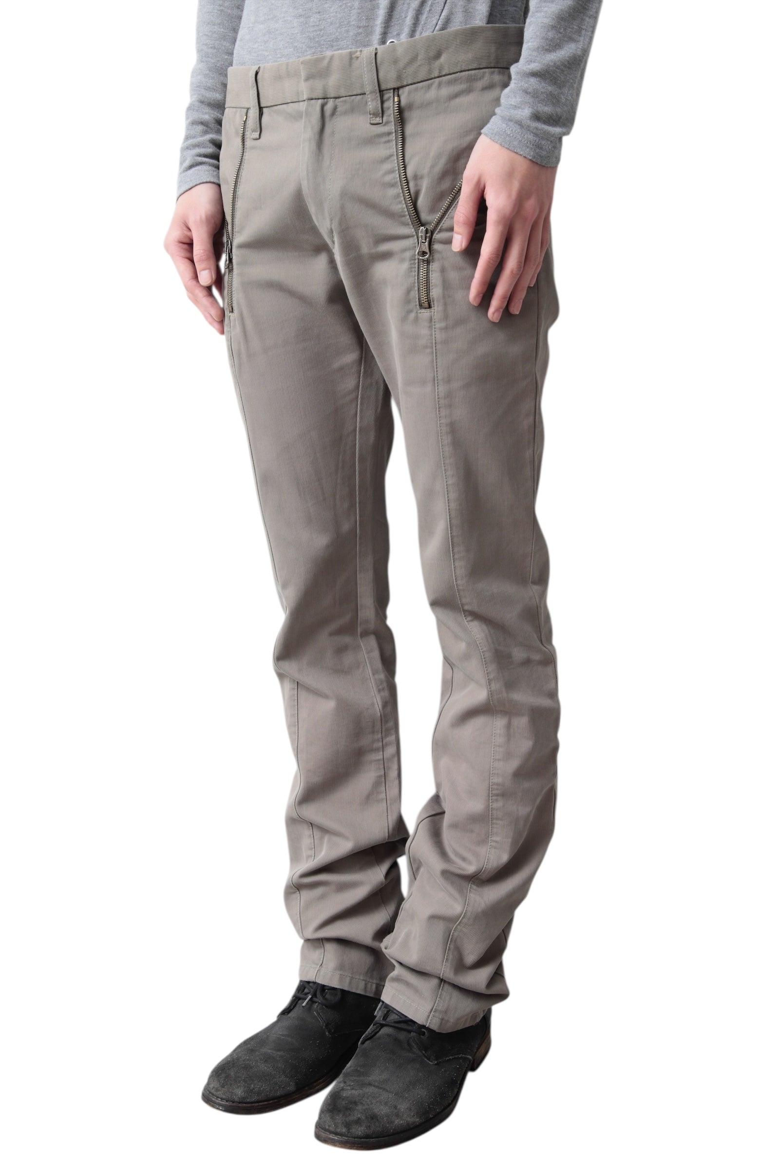 MCQ ZIP POCKETS CORDUROY STRAIGHT PANTS