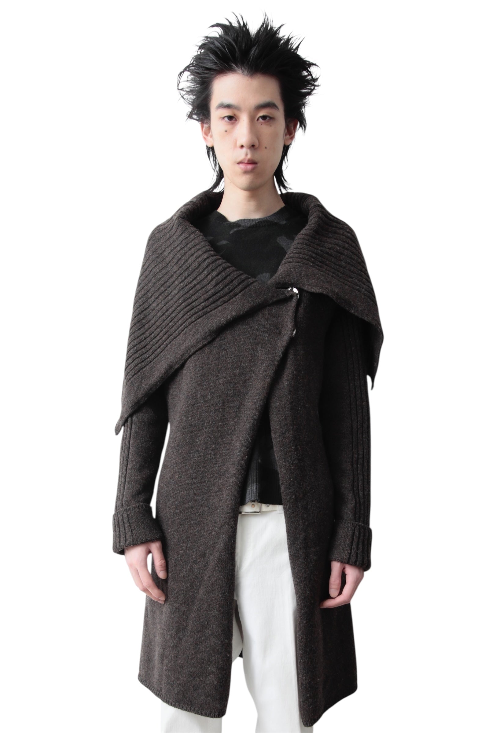 DKNY DEFORMATION KNIT GOWN COAT