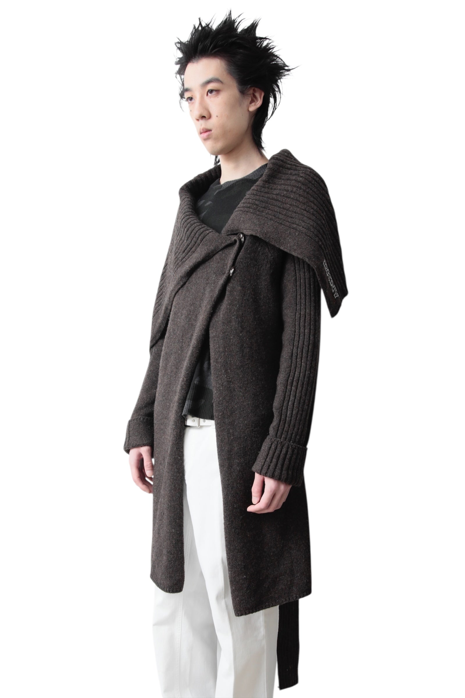 DKNY DEFORMATION KNIT GOWN COAT