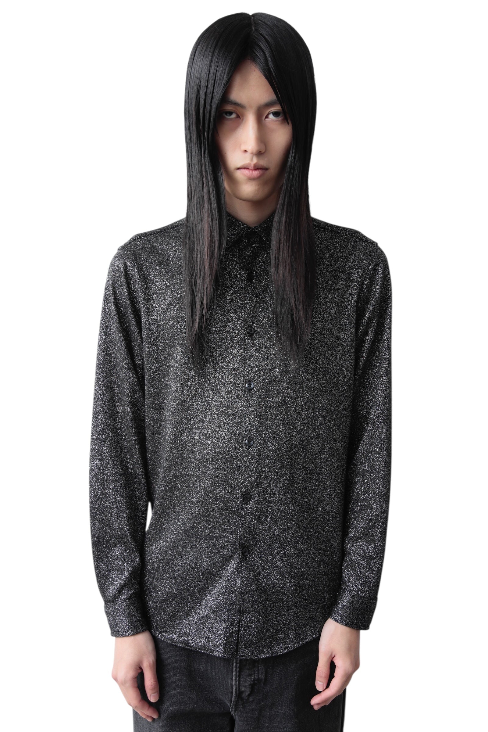 GLOSSY LAME CLASSIC SHIRT