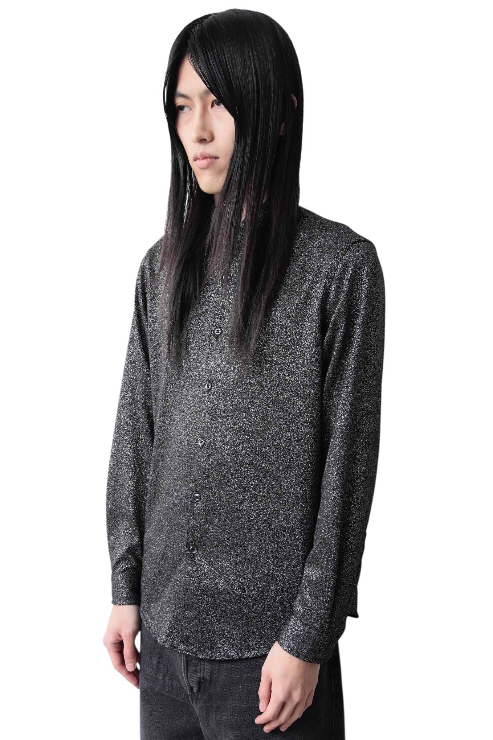 GLOSSY LAME CLASSIC SHIRT