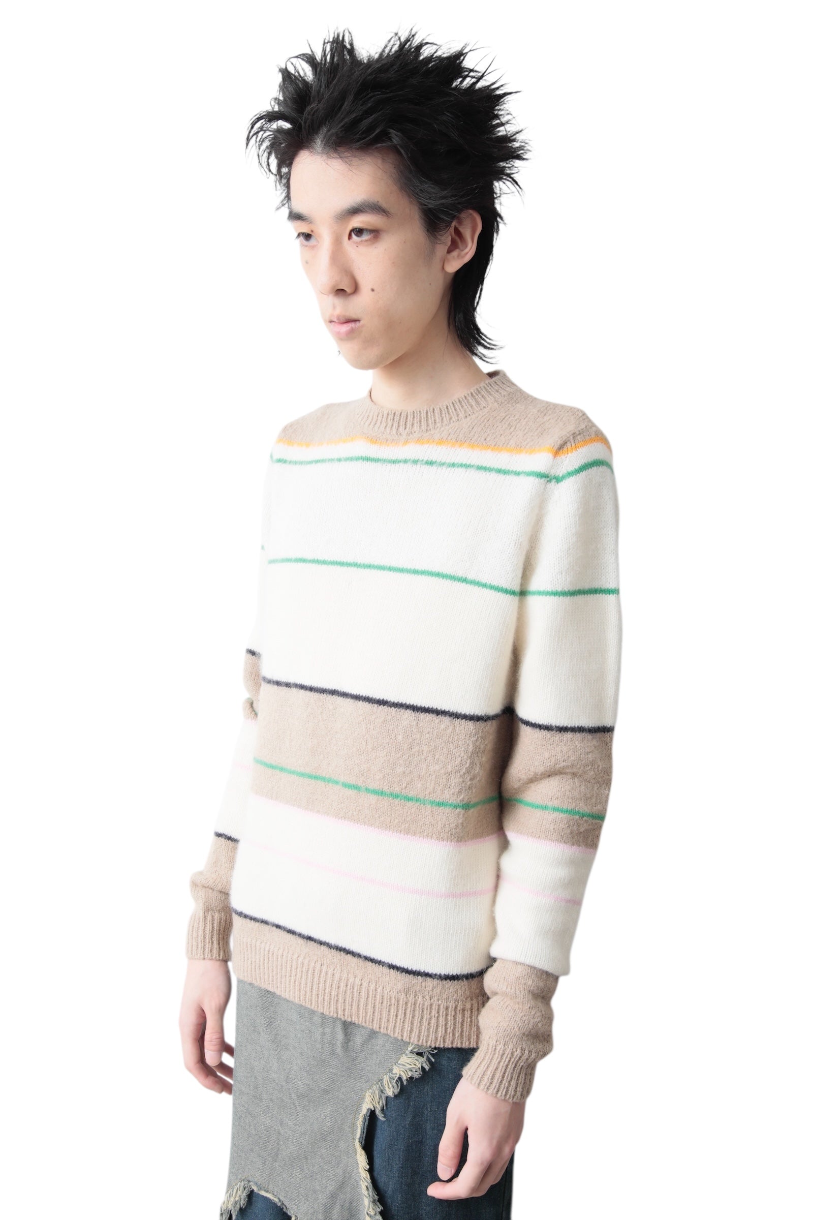 RAF SIMONS MULTI COLLAR BORDER SWEATER