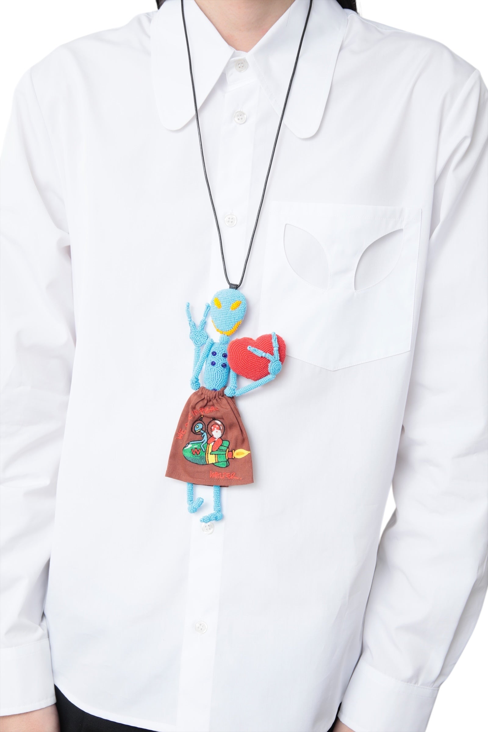 WALTER VAN BEIRENDONCK PEACE ALIEN JEWEL + SKIRT