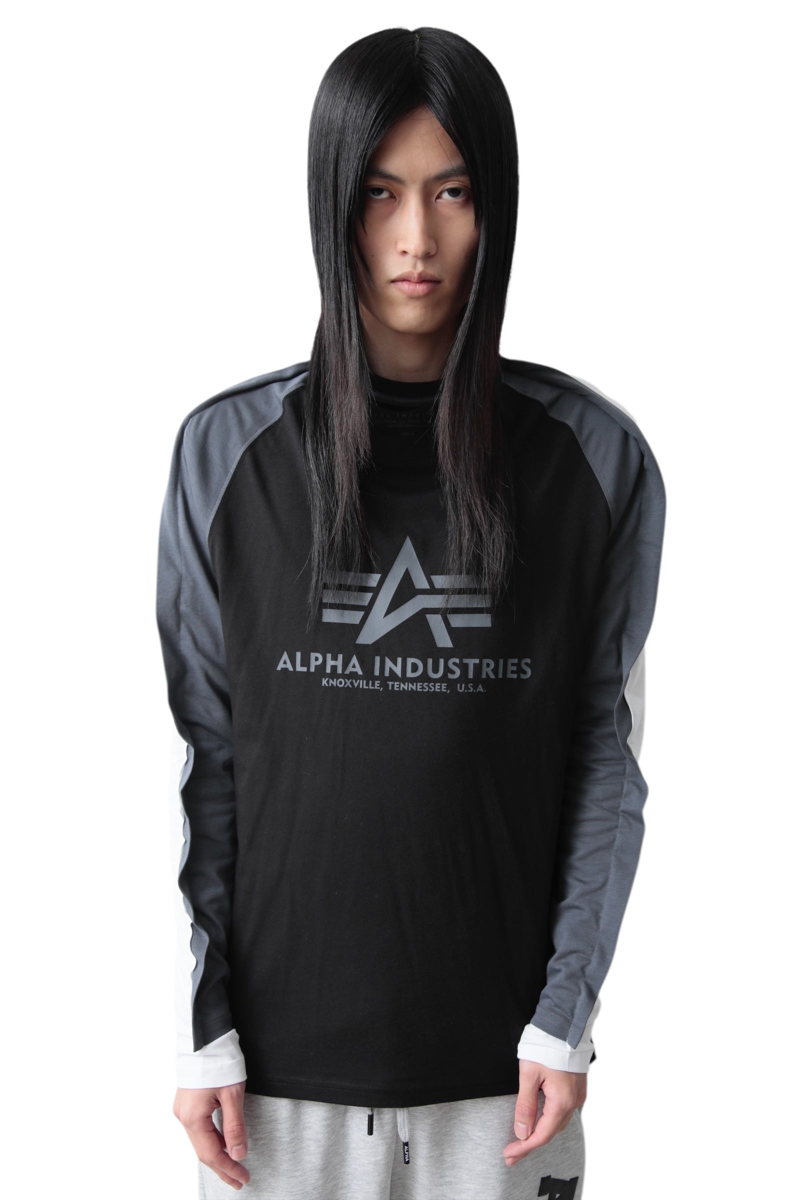 PROTOTYPES UPCYCLED T-SHIRTS BLACK 2-D TEE LONGSLEEVE