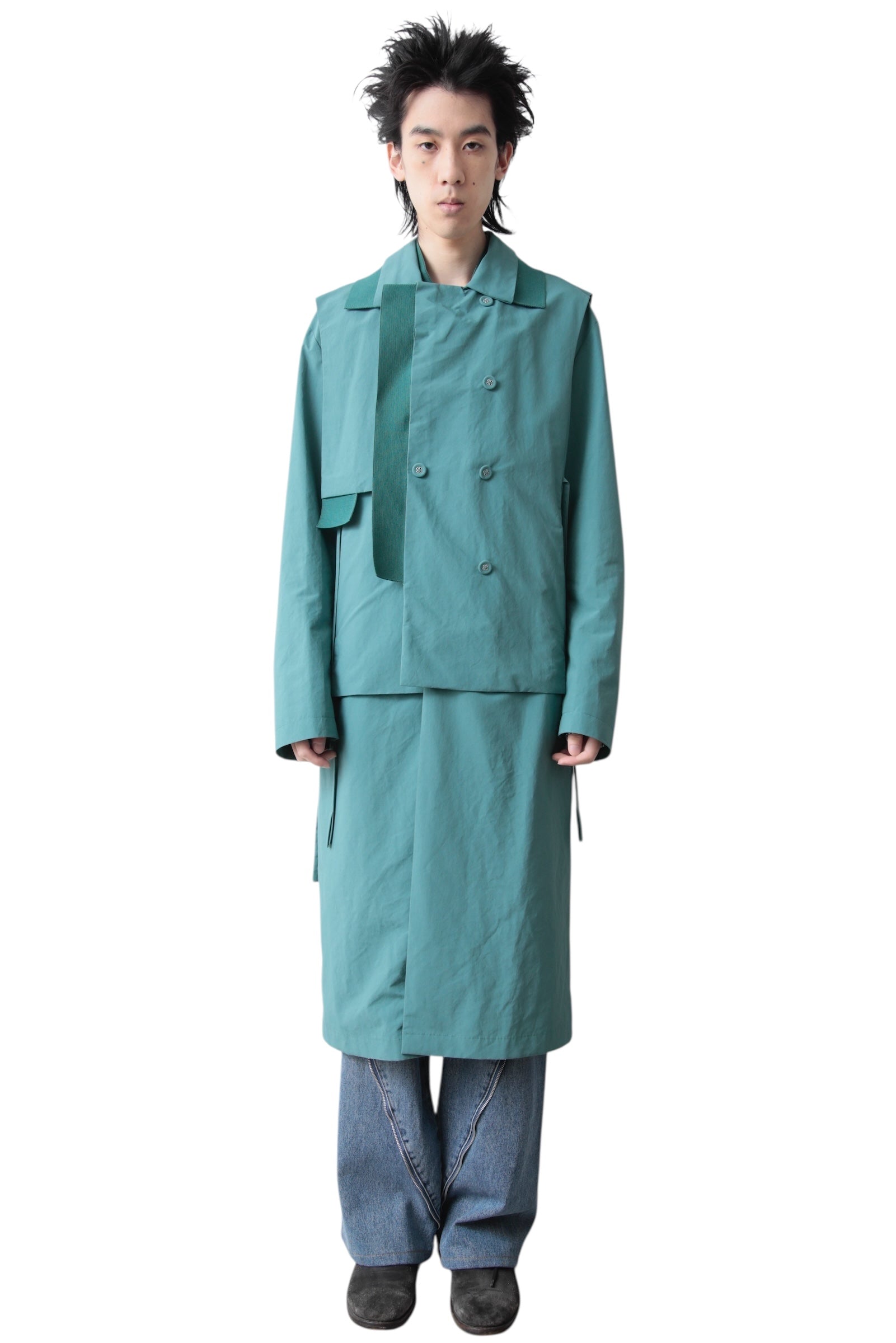 CRAIG GREEN SWITCHING TEXTURE TRENCH COAT