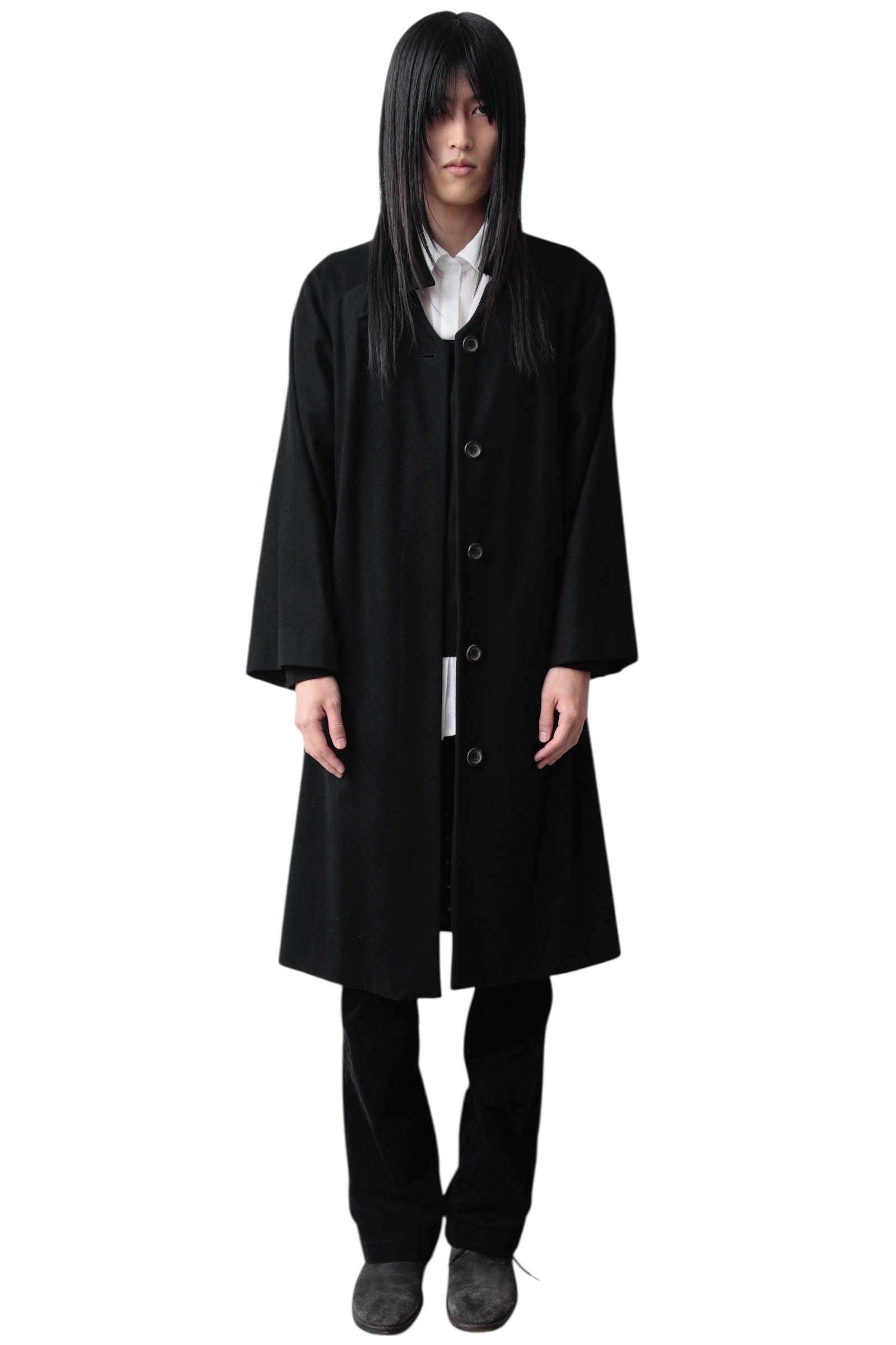 BERNHARD WILLHELM OPEN NECK BALMACAAN COAT