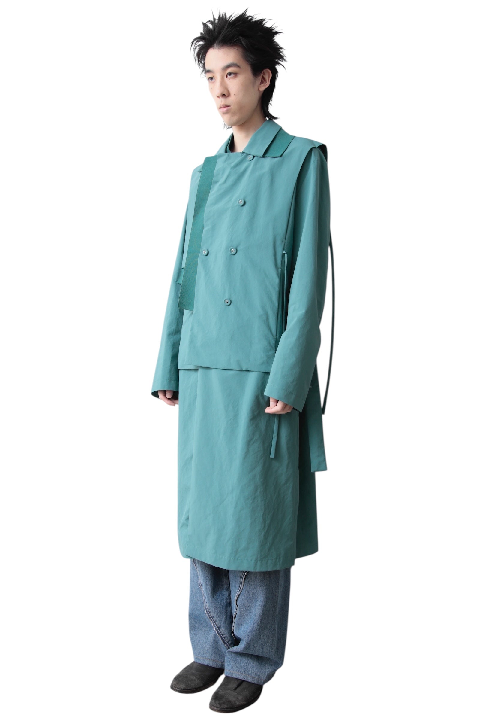 CRAIG GREEN SWITCHING TEXTURE TRENCH COAT