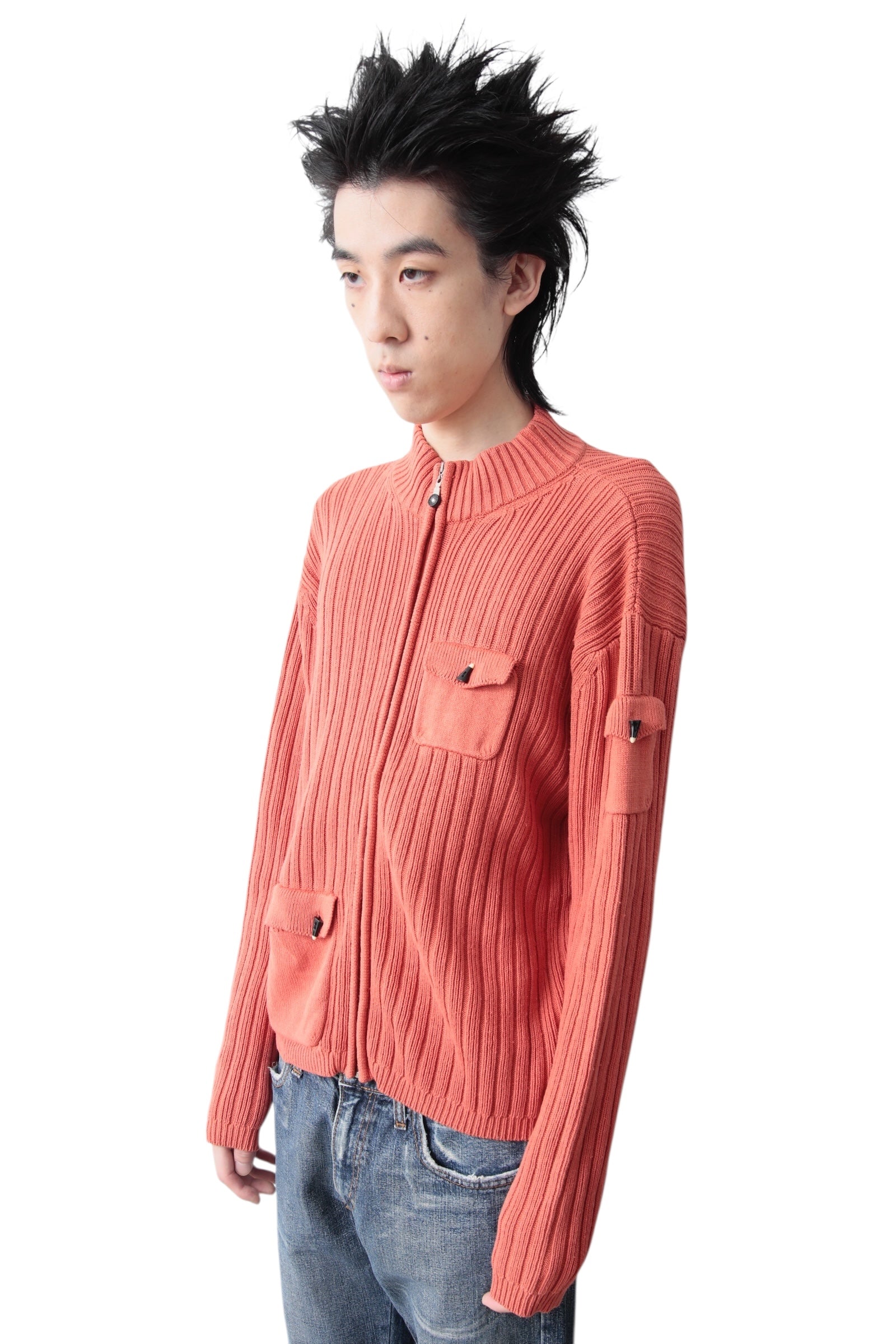 MULTI POCKET DRIVERS KNIT BLOUSON