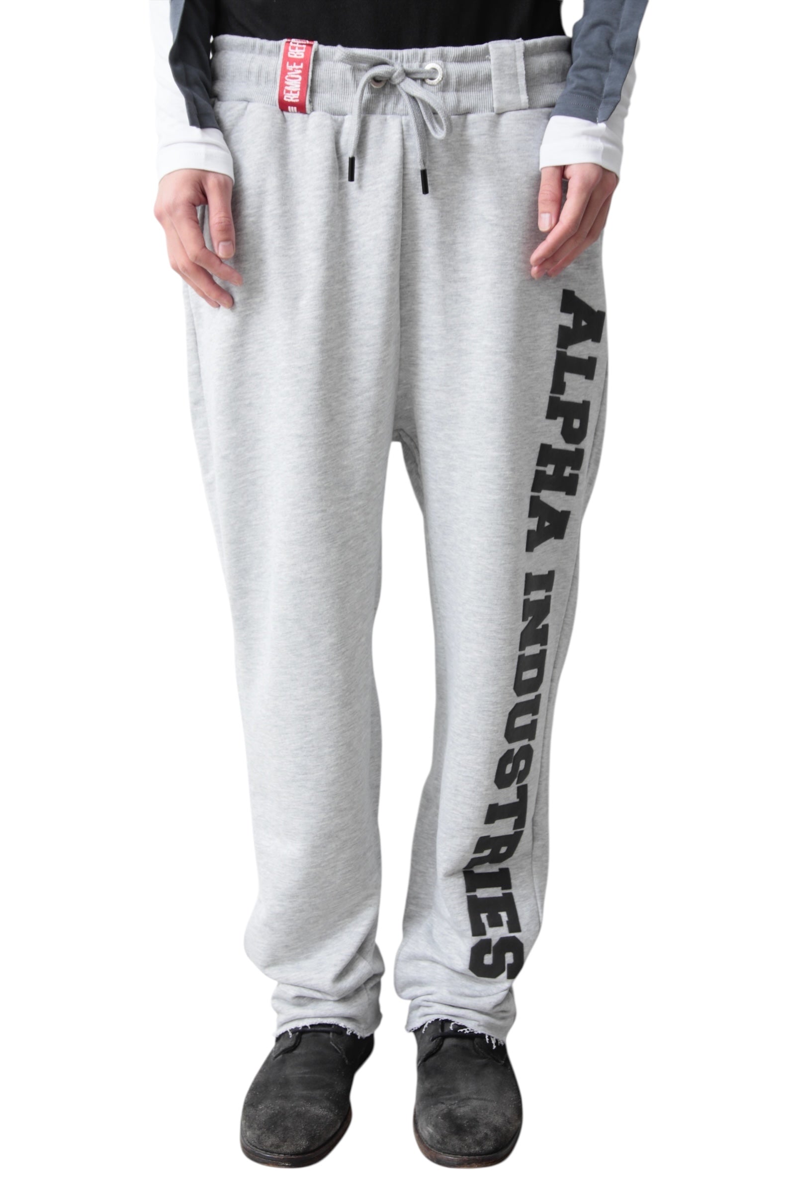 PROTOTYPES FRENCH TERRY COTTON GREY ALPHA BELTLOOP SWEATPANTS