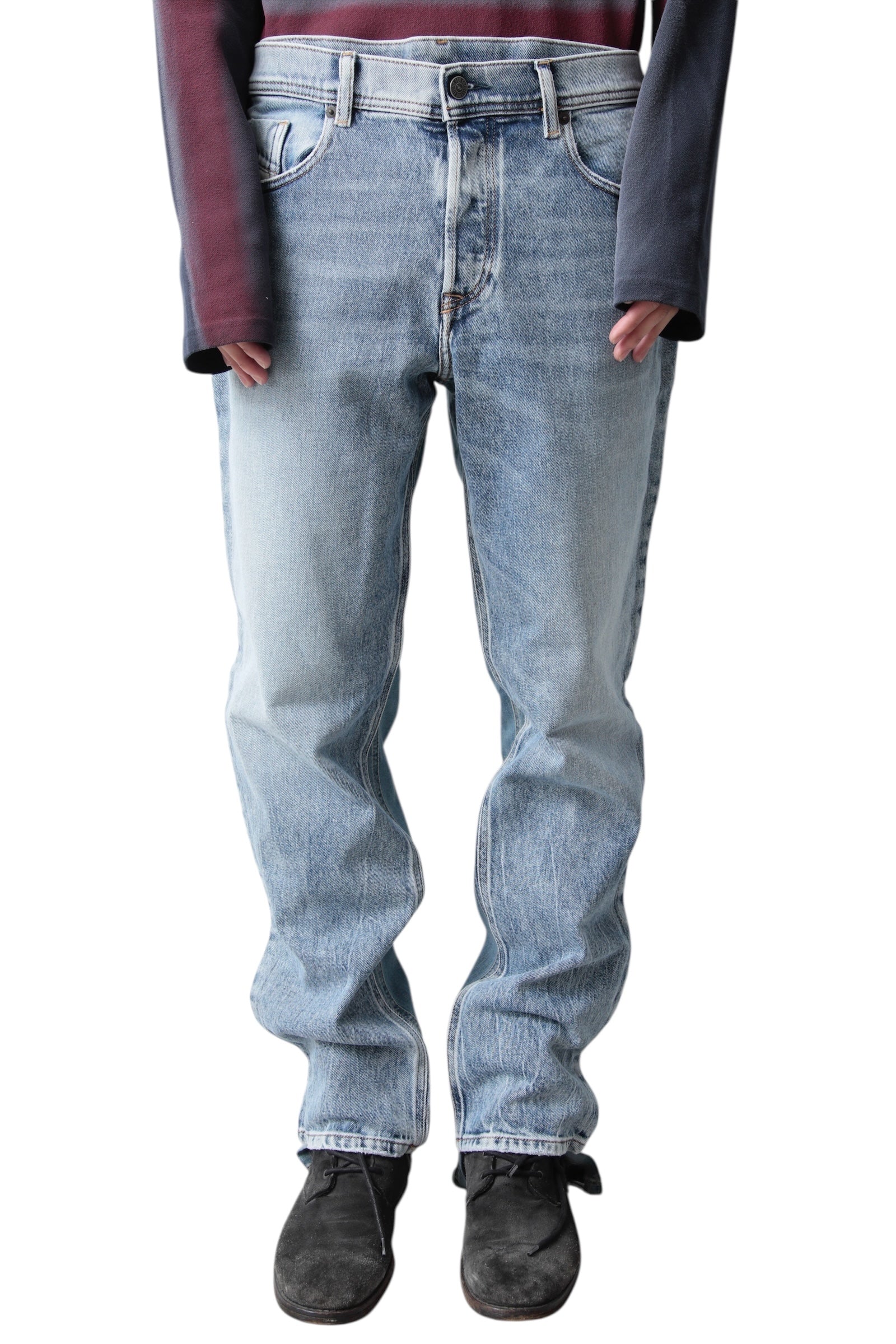 PROTOTYPES DENIM+STRETCH DENIM BLUE 2-D DENIM PANTS