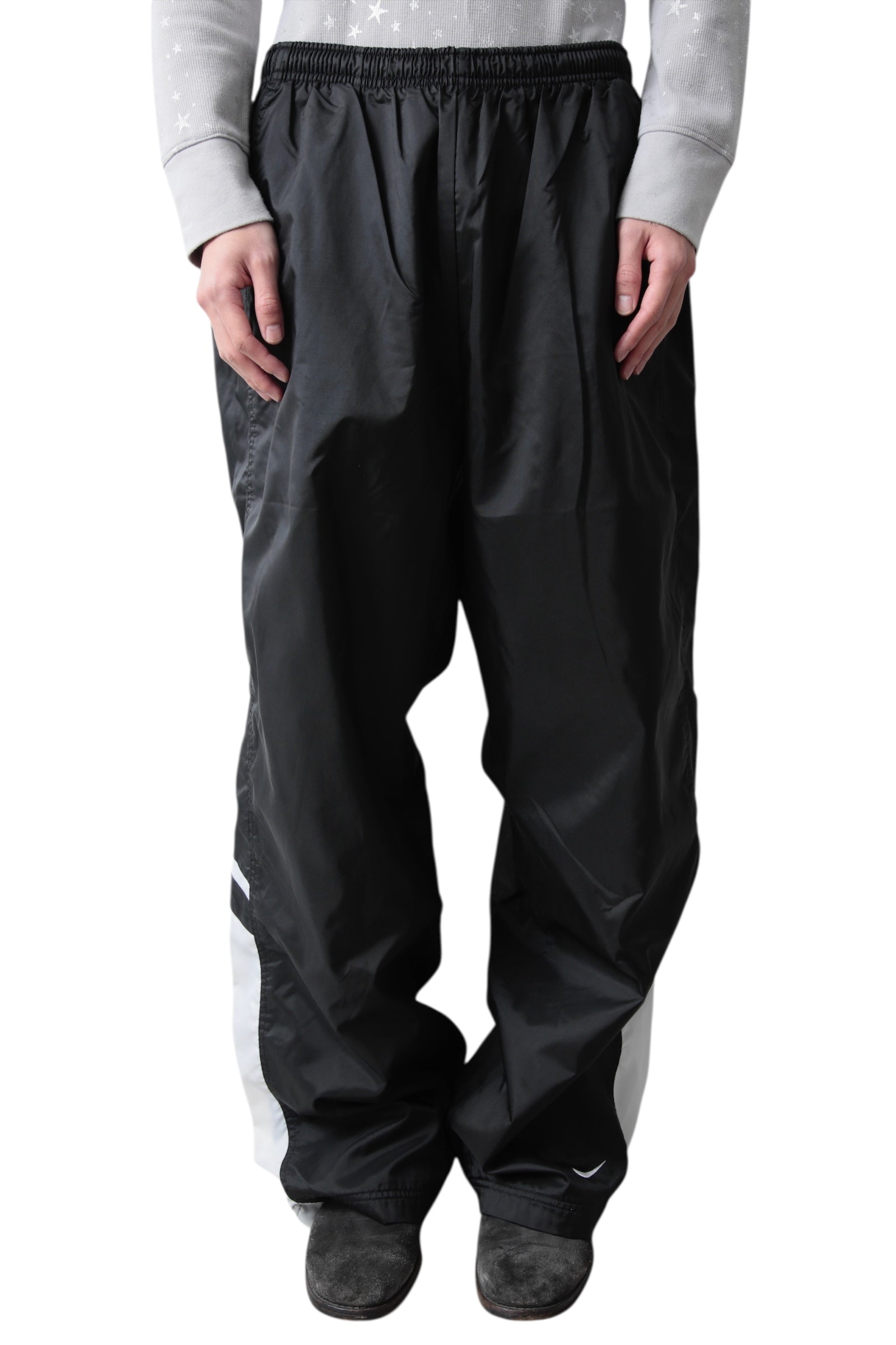 NIKE SIDE ZIP WIDE NYLON PANTS