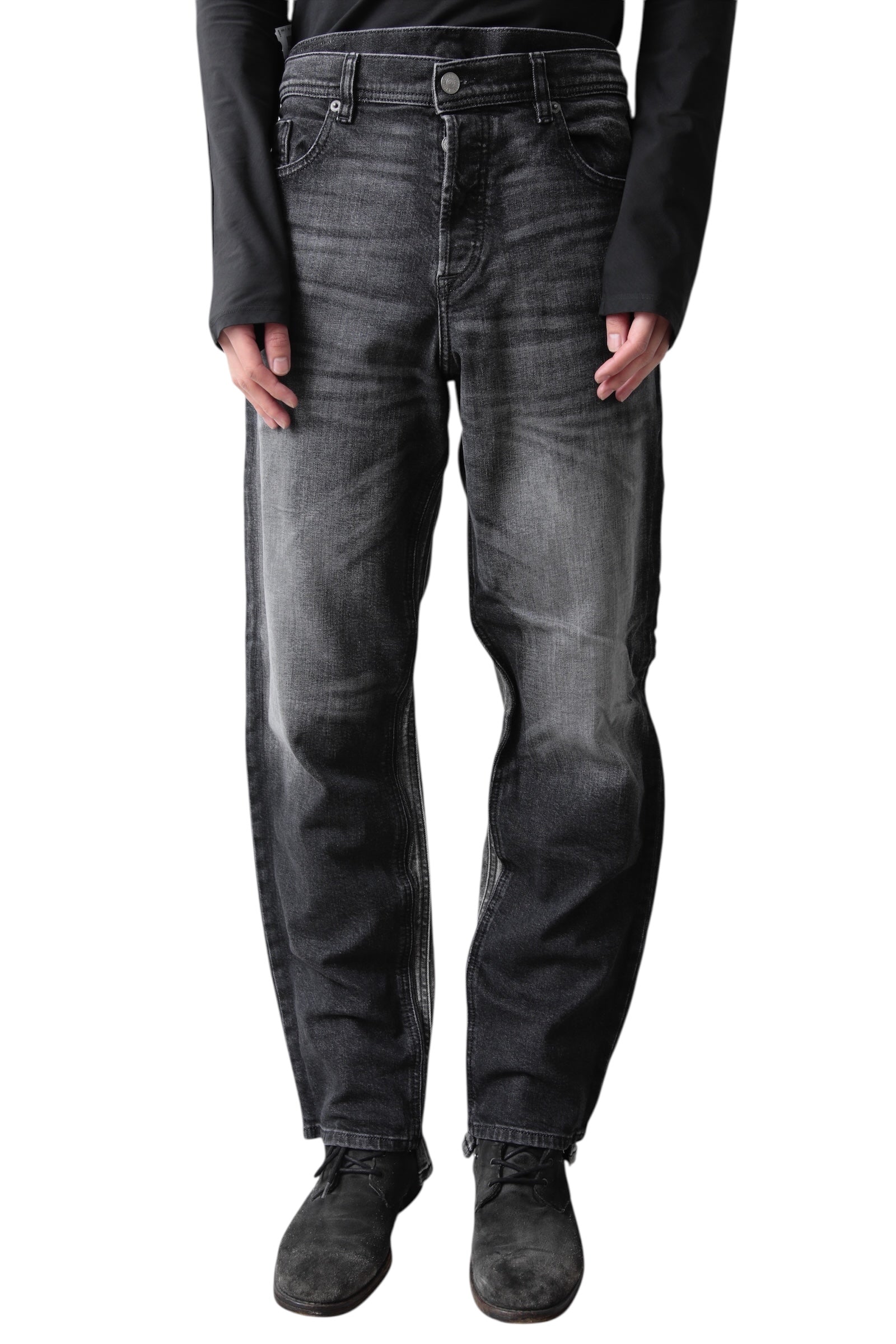 PROTOTYPES DENIM+STRETCH DENIM BLACK 2-D DENIM PANTS