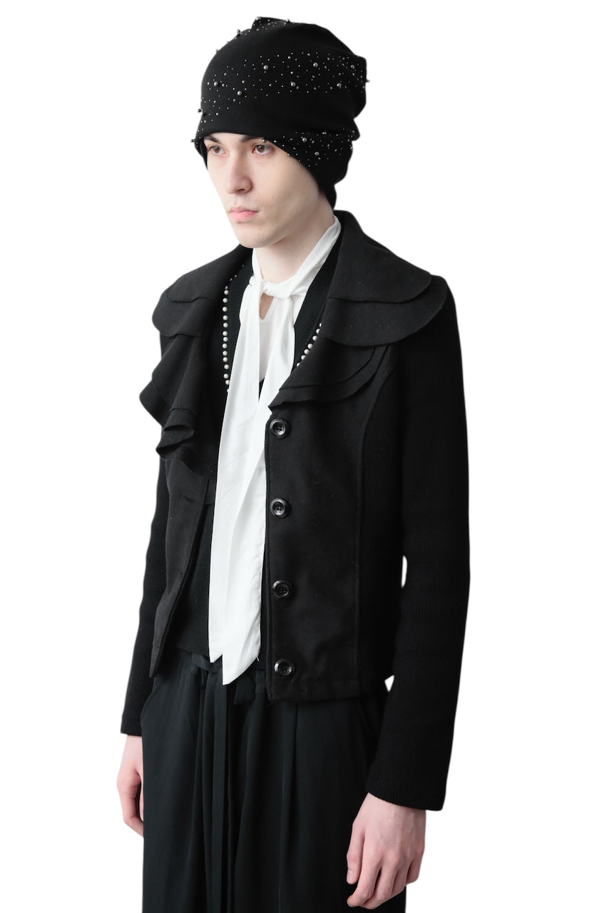 FRILL COLLAR SWITCHING JACKET