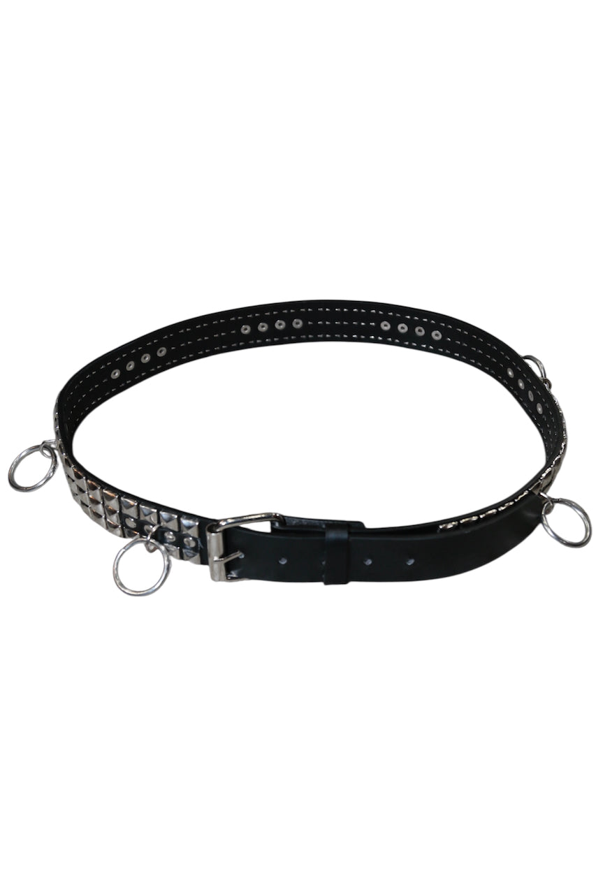 PYRAMID STUDDED LEATHER BELT